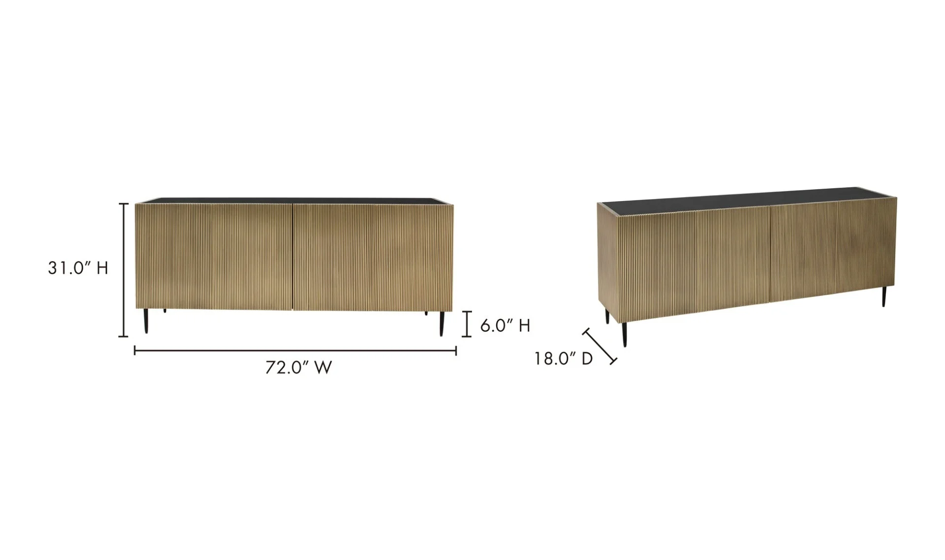 Brogan Sideboard Antique Brass - Image 7