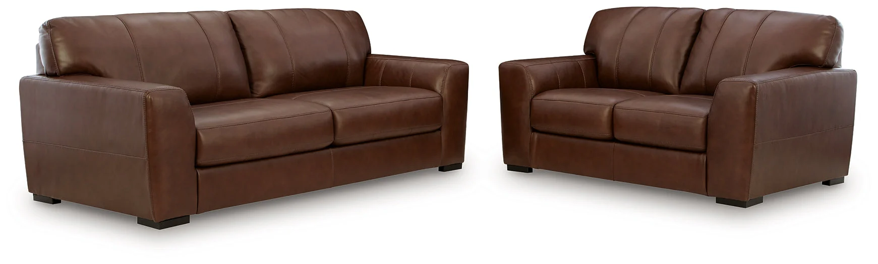 Brogliano Canyon Leather Sofa and Loveseat - Image 2