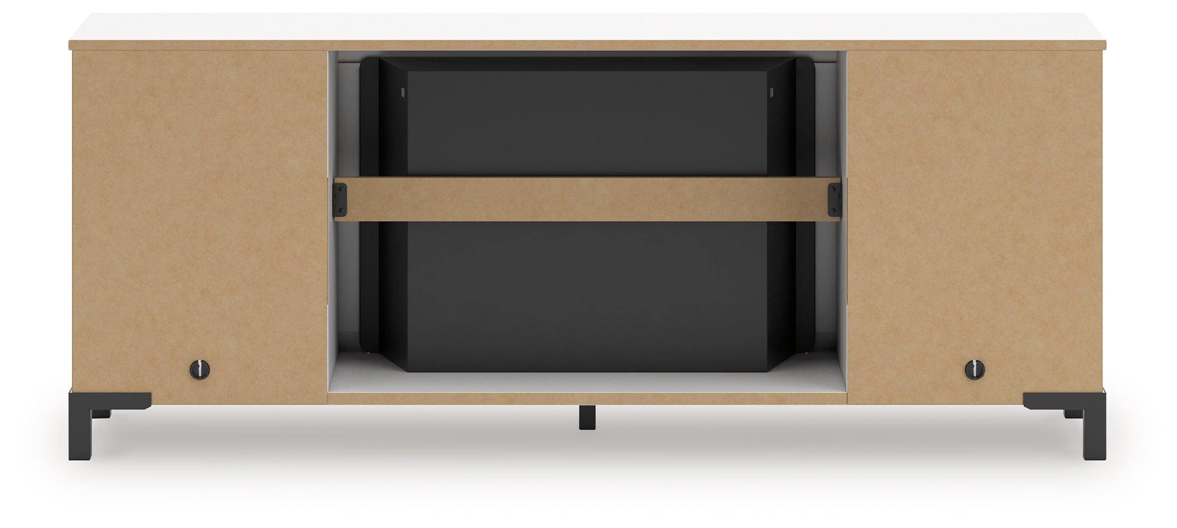 Brollevi White 60" TV Stand with Electric Fireplace - Image 8