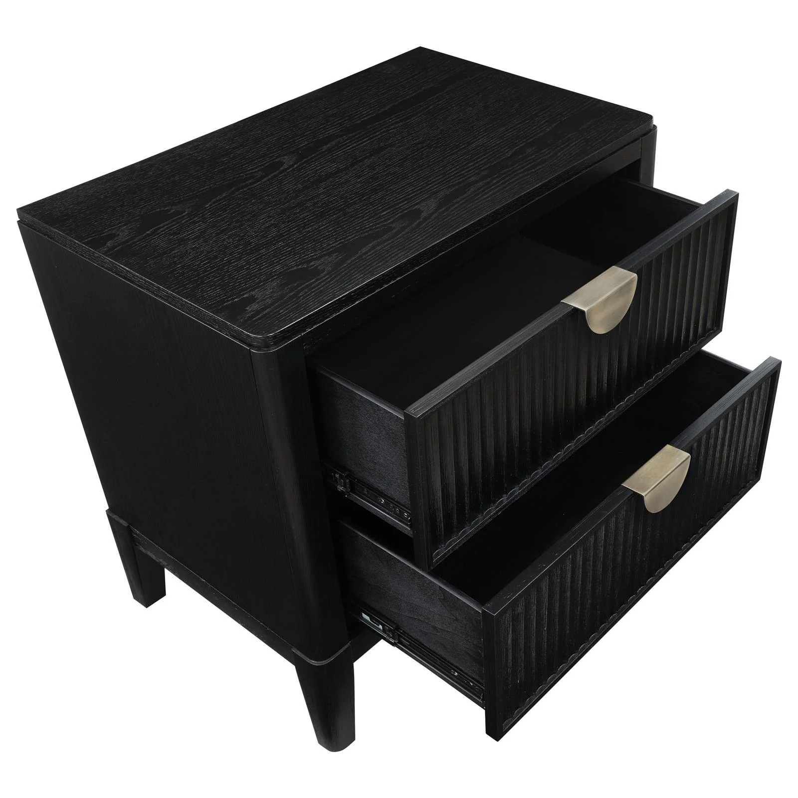 Brookmead Black 2-Drawer Nightstand - Image 10