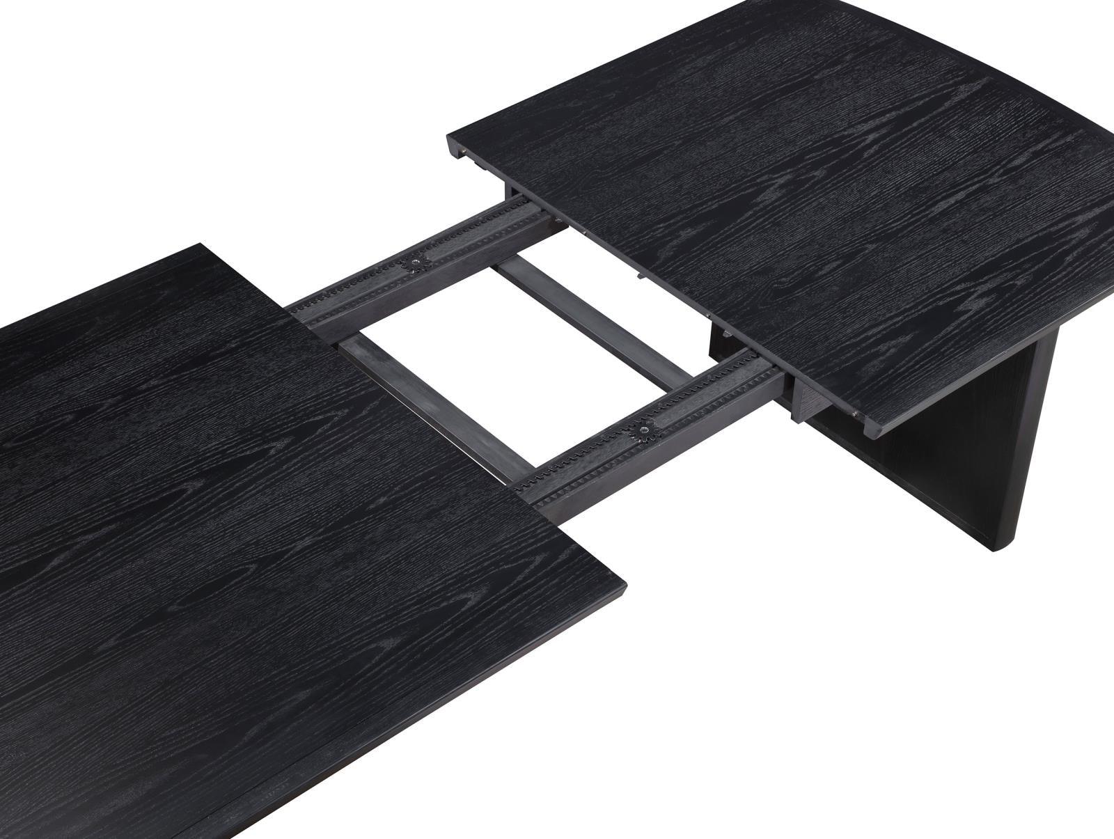Brookmead Black 7-Piece Rectangular Dining Set with 18" Removable Extension Leaf - Image 11