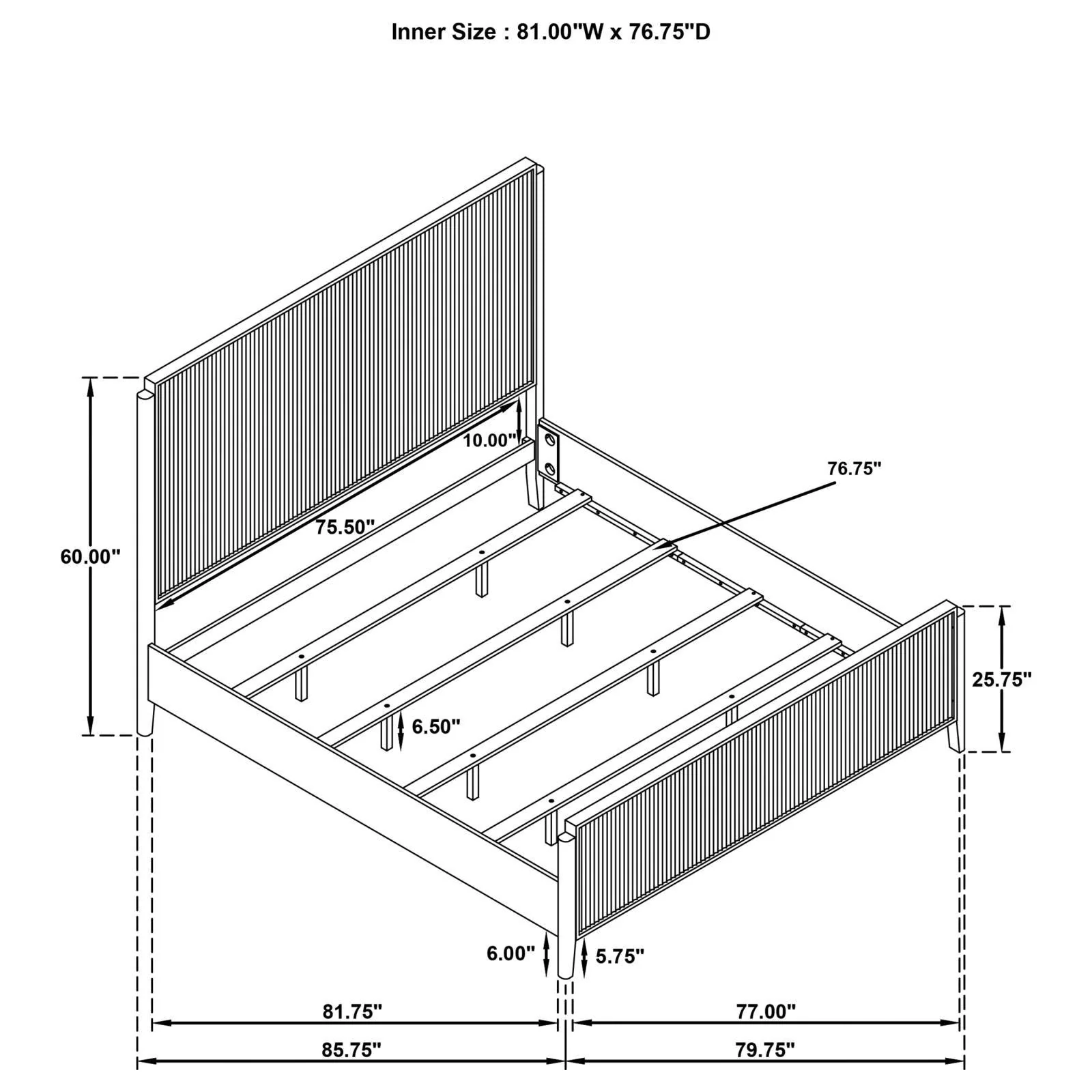 Brookmead Black Eastern King Bed - Image 7