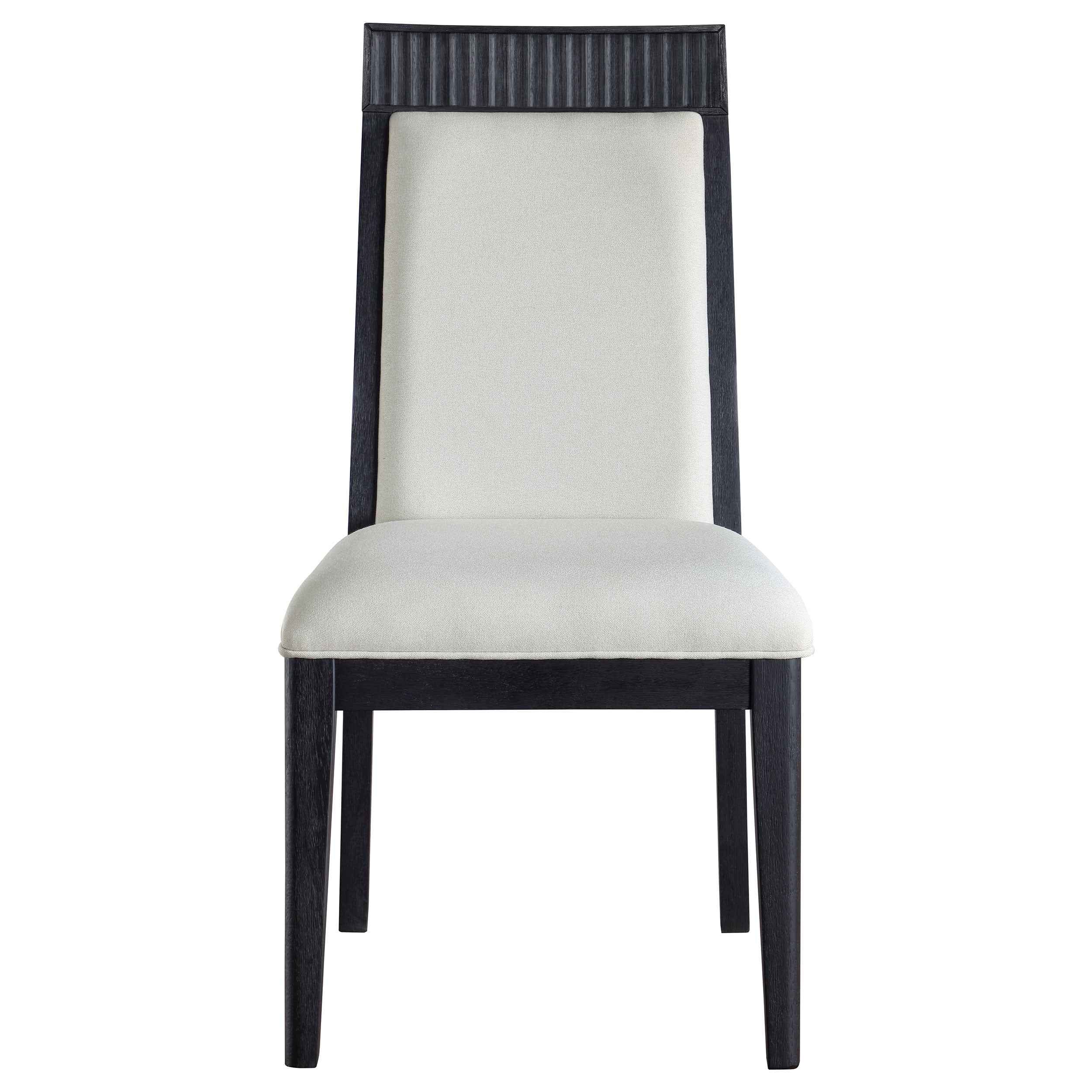 Brookmead Black/Ivory 7-piece Extension Leaf Dining Table Set - Image 8
