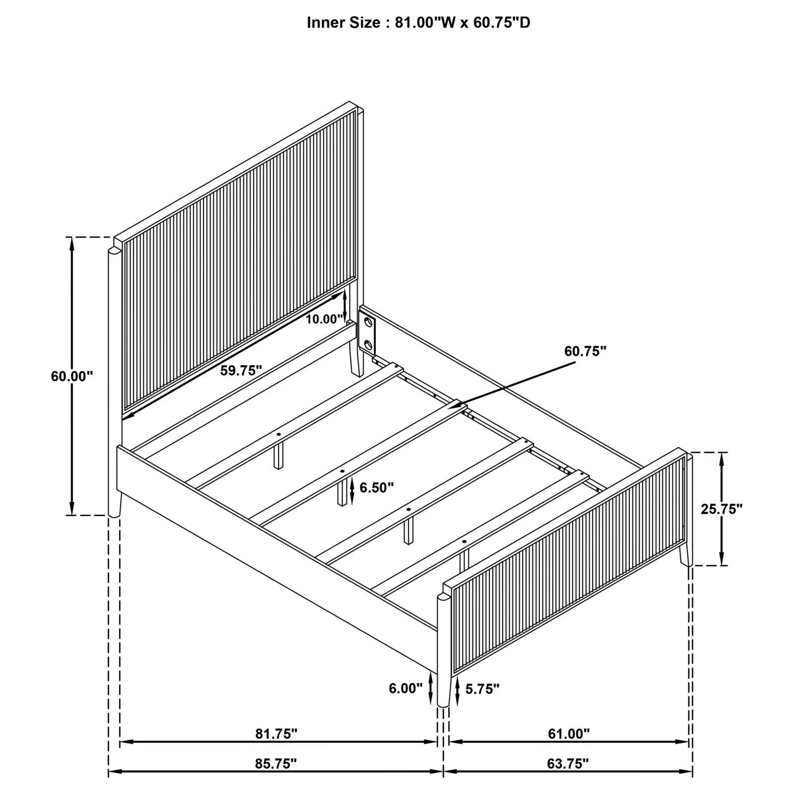 Brookmead Black Queen Bed - Image 7