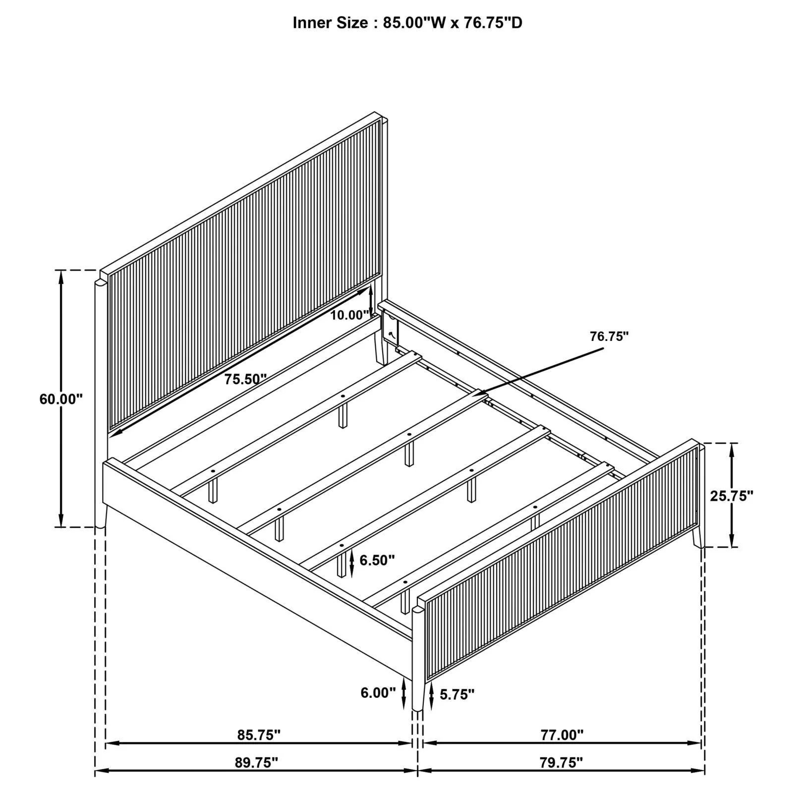 Brookmead California King Bed Black - Image 5