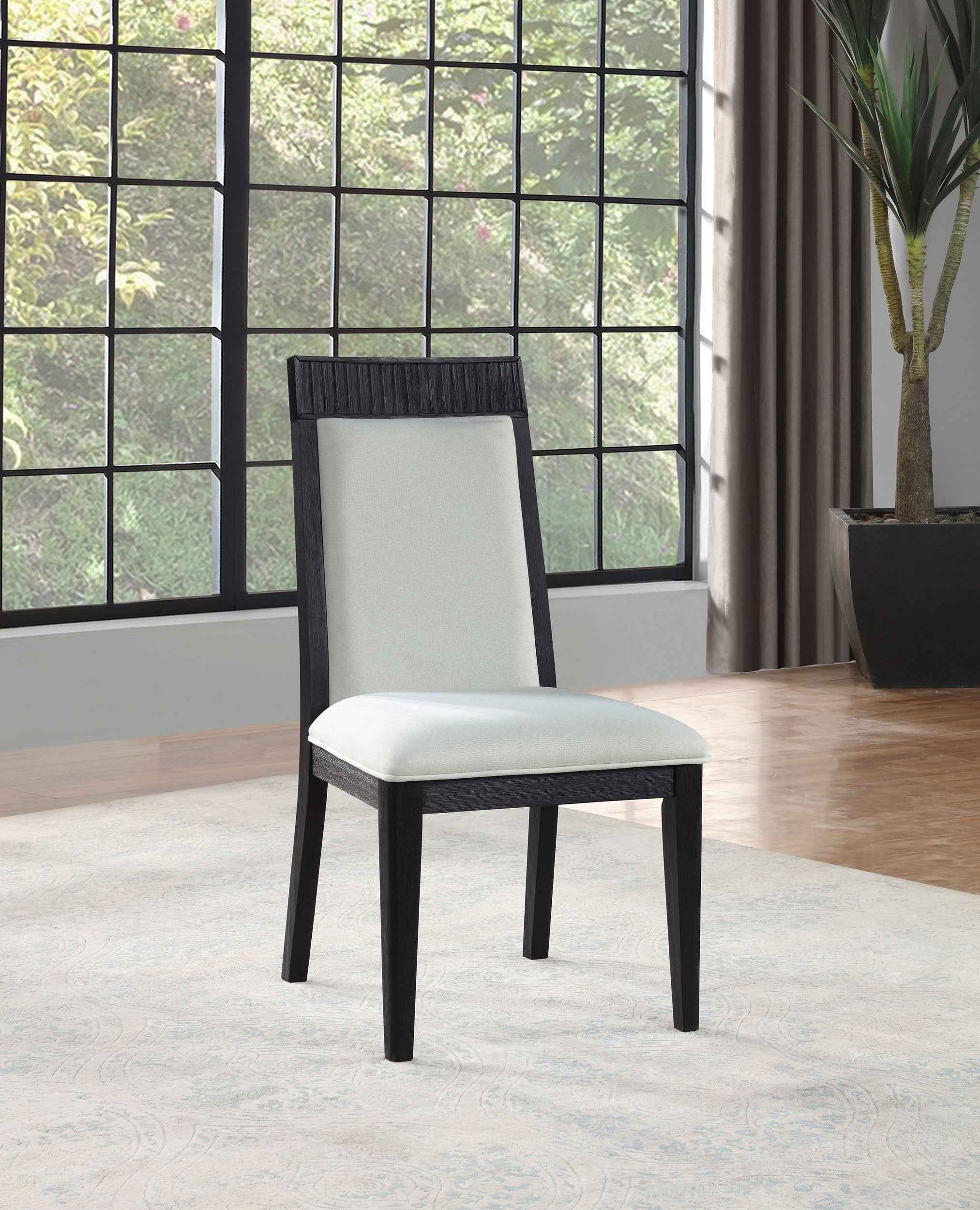 Brookmead Ivory/Black Dining Side Chair (Set of 2) - Image 2