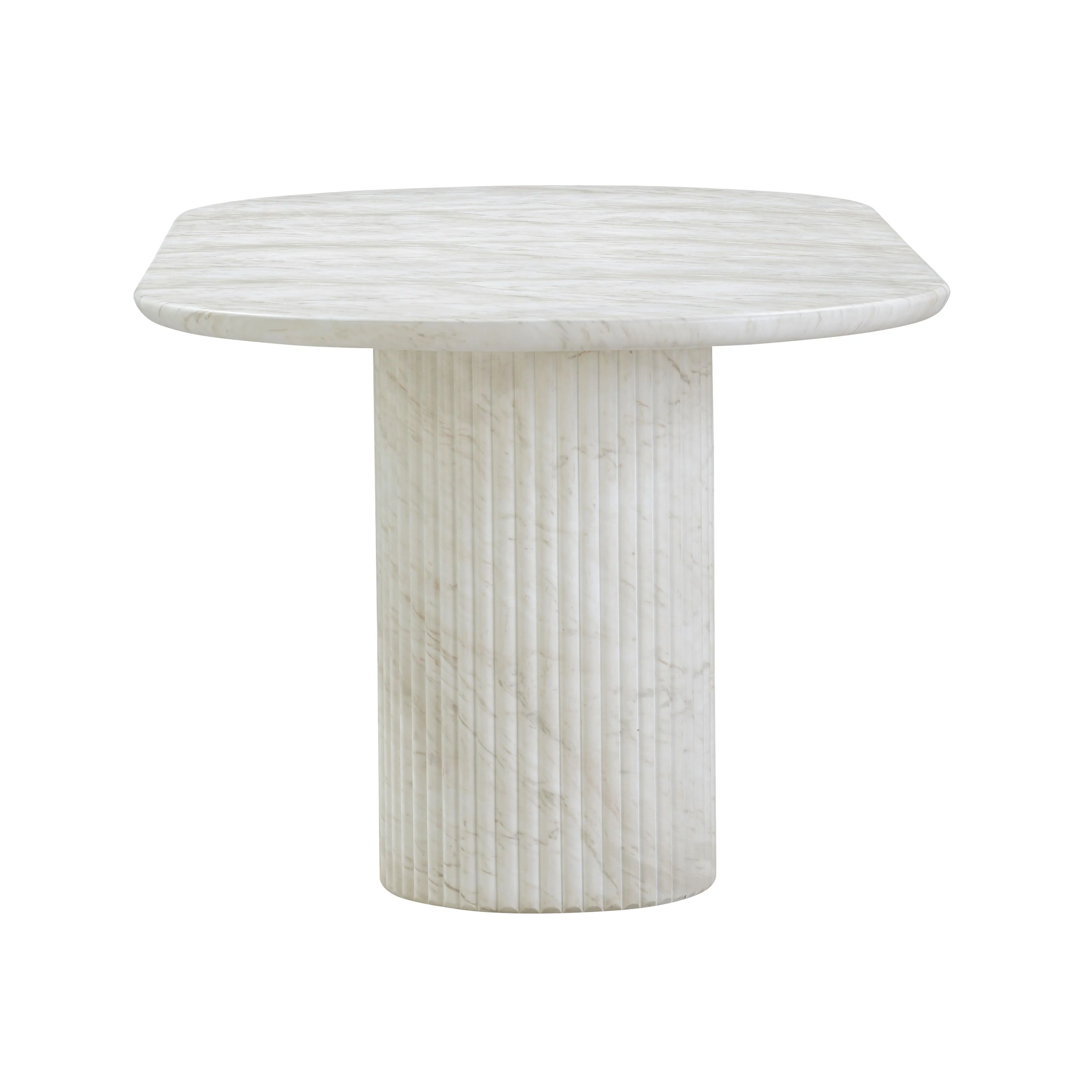 Brut Concrete Patterned Indoor/Outdoor 86" Oval Dining Table - Image 11