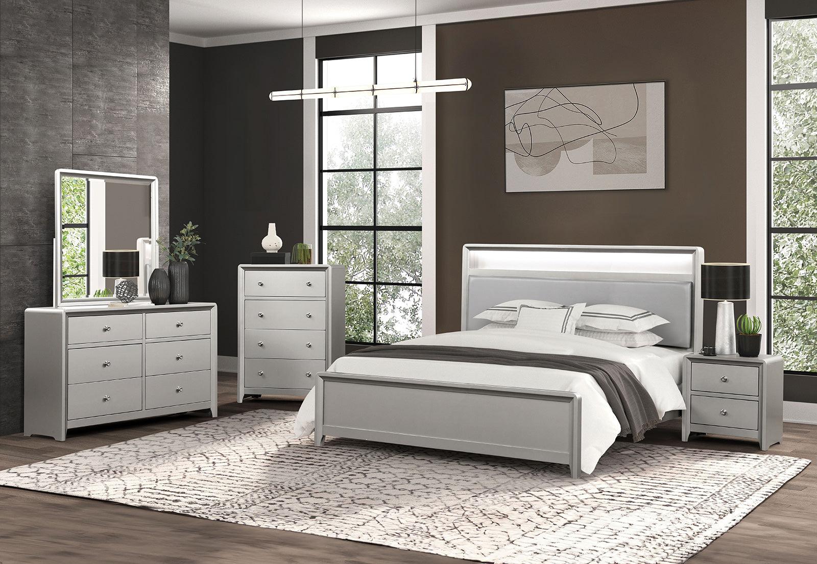 Bryne Champagne LED Queen Bed - Image 3