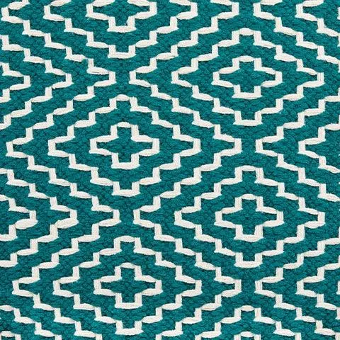 Brynnsen Teal/Ivory Pouf - Image 5