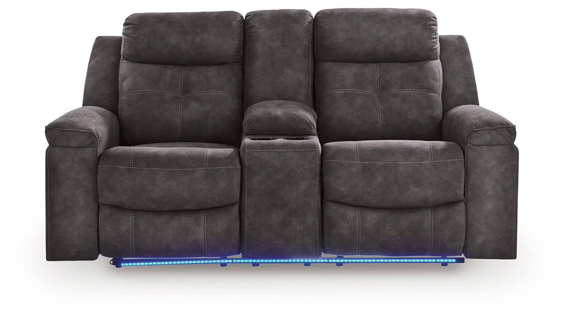 Brysonview Charcoal Reclining Loveseat with Console - Image 5
