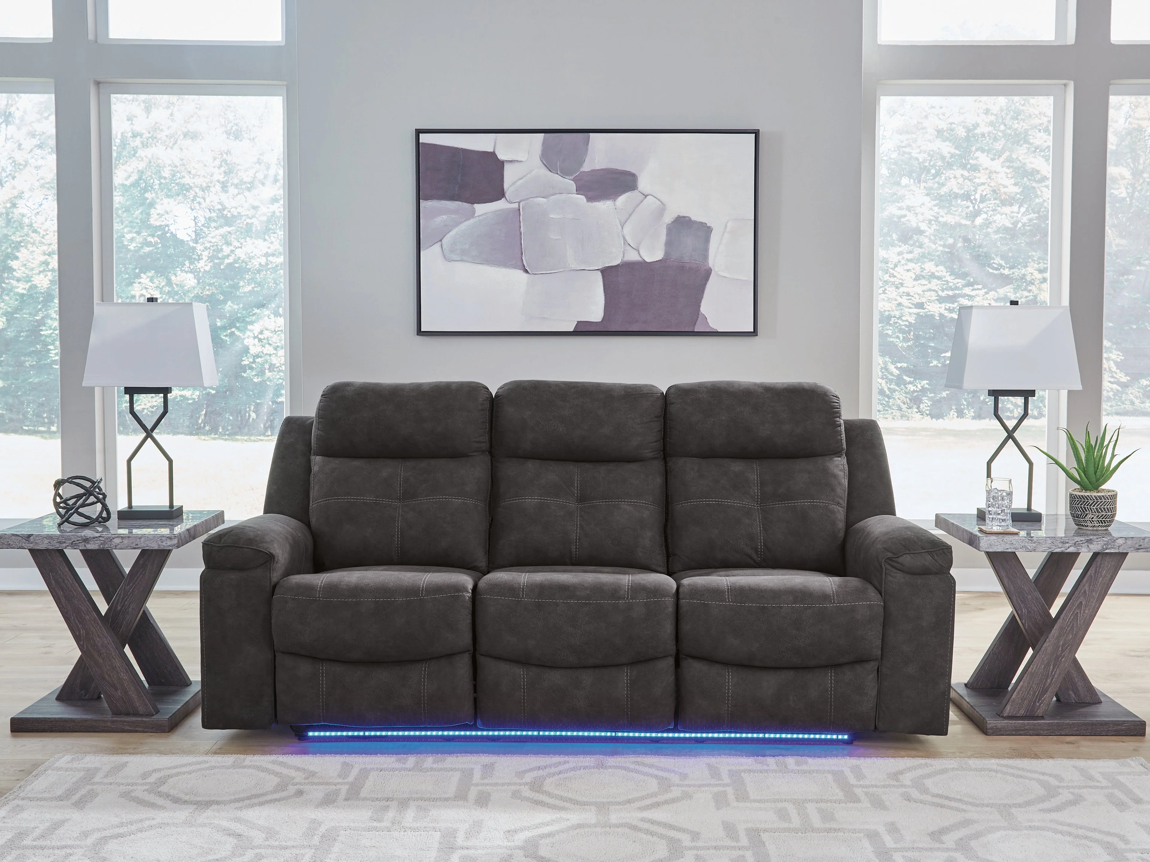 Brysonview Charcoal Reclining Sofa - Image 3
