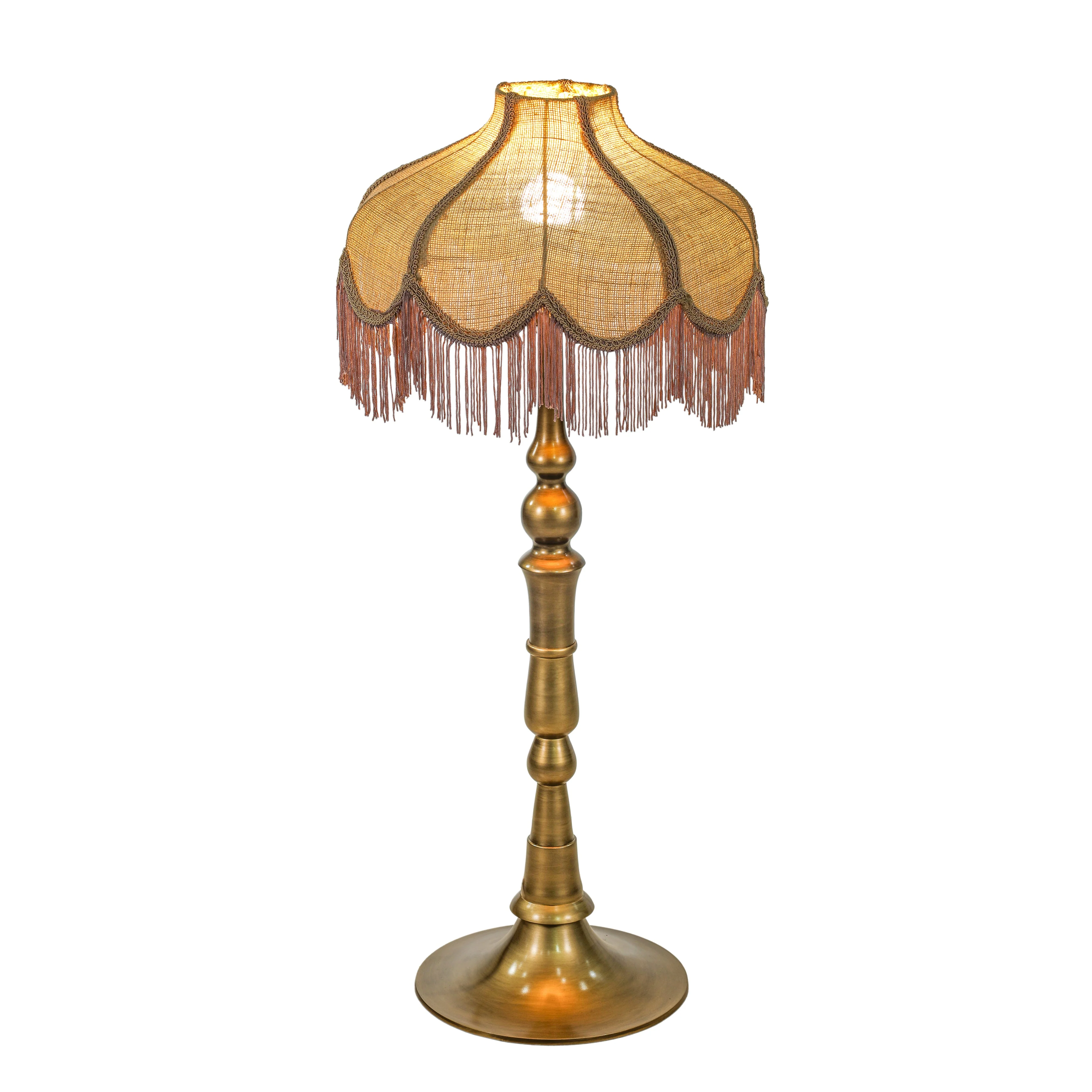 Buchanan Jute Fringed Scalloped Table Lamp - Image 2