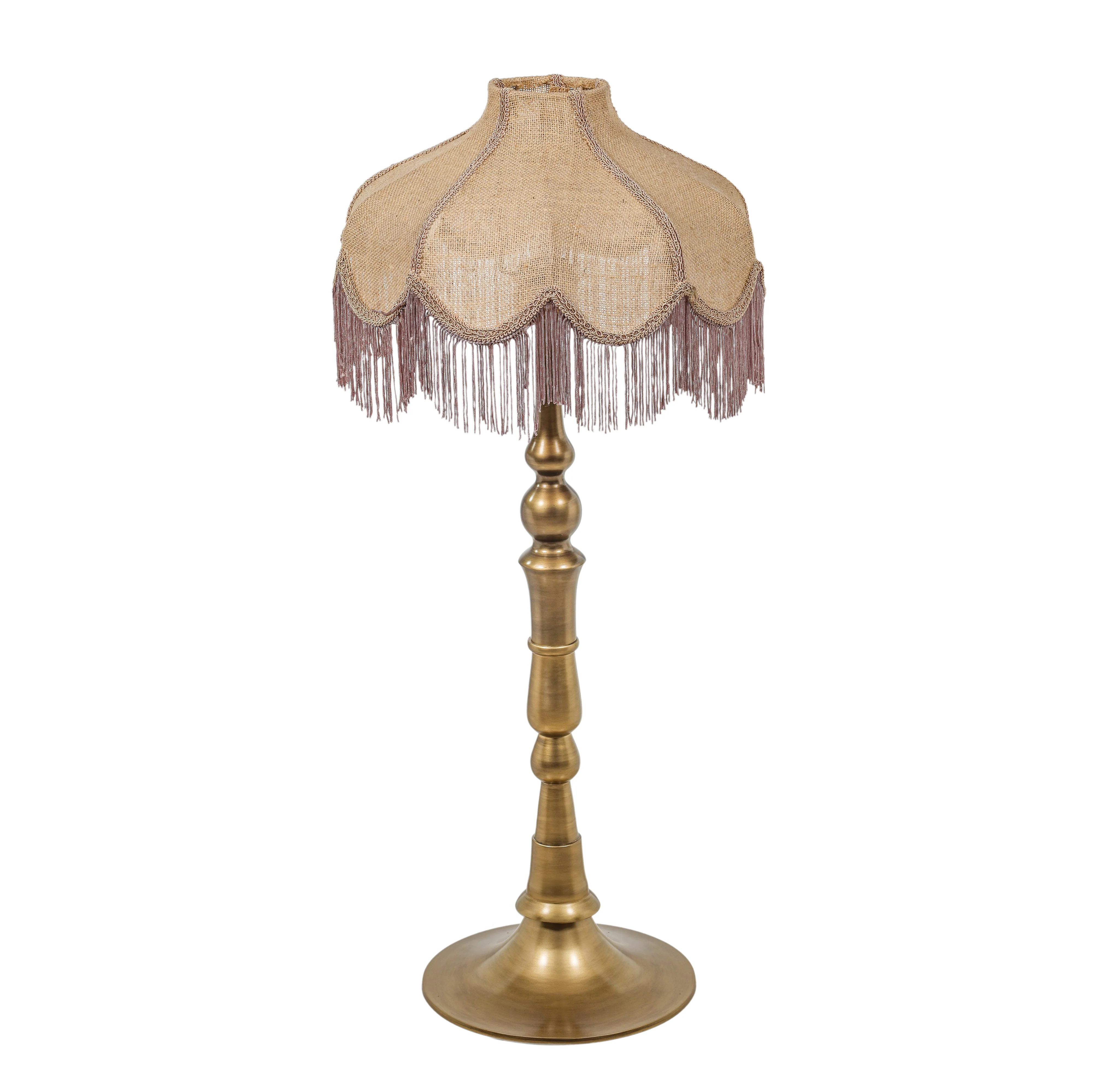 Buchanan Jute Fringed Scalloped Table Lamp - Image 3