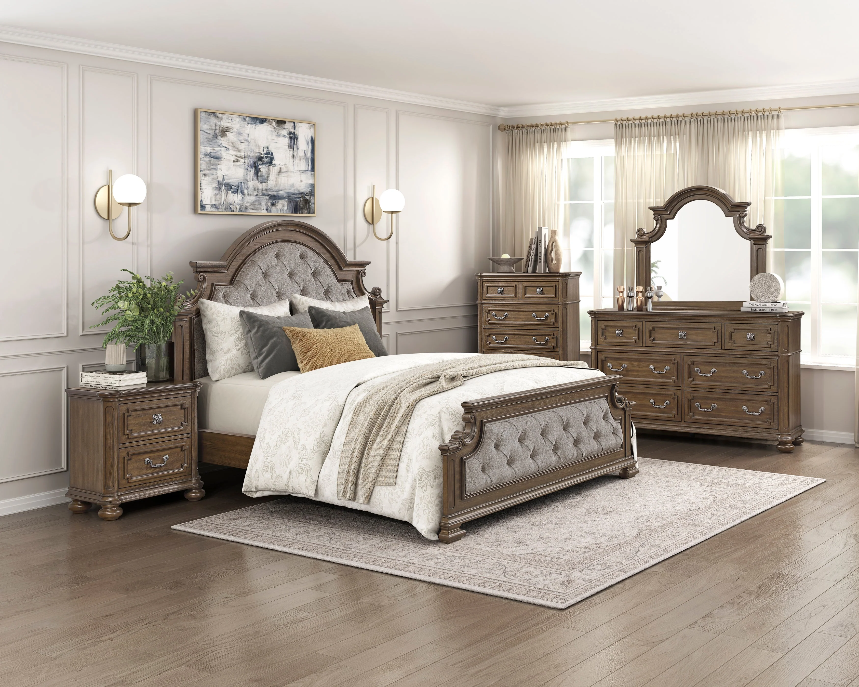 Buckingham Brown Queen Bed - Image 8