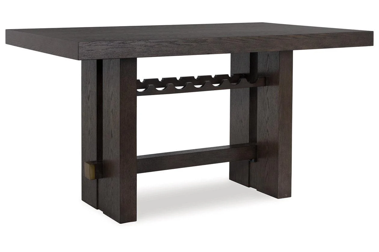 Burkhaus Dark Brown Counter Height Dining Table and 4 Barstools - Image 6