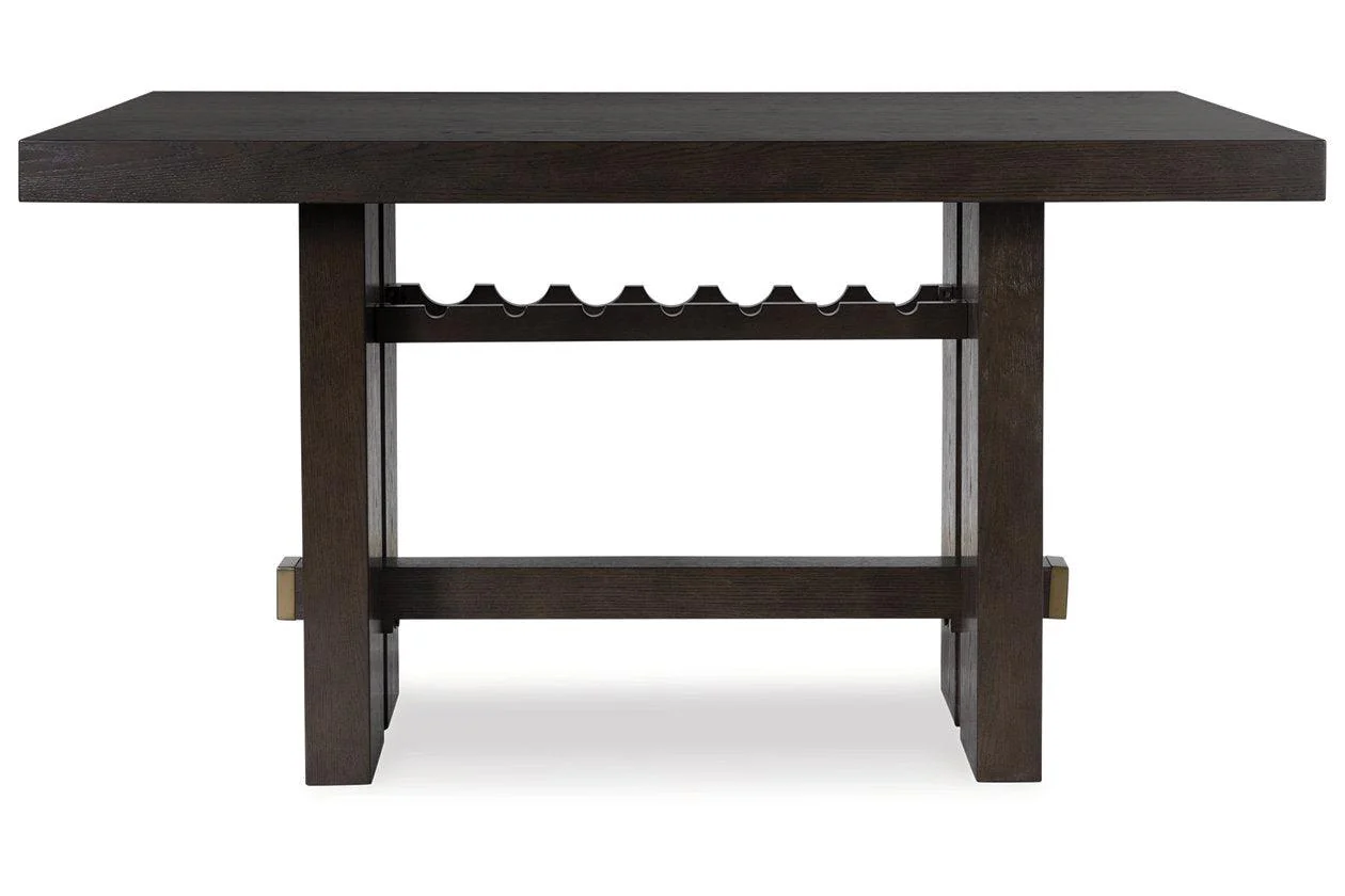 Burkhaus Dark Brown Counter Height Dining Table and 4 Barstools - Image 7