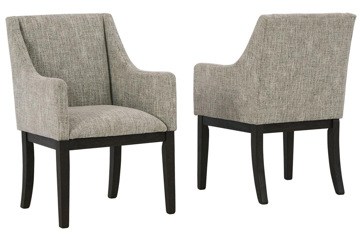 Burkhaus Dark Brown Dining Arm Chair, Set of 2 - Image 6