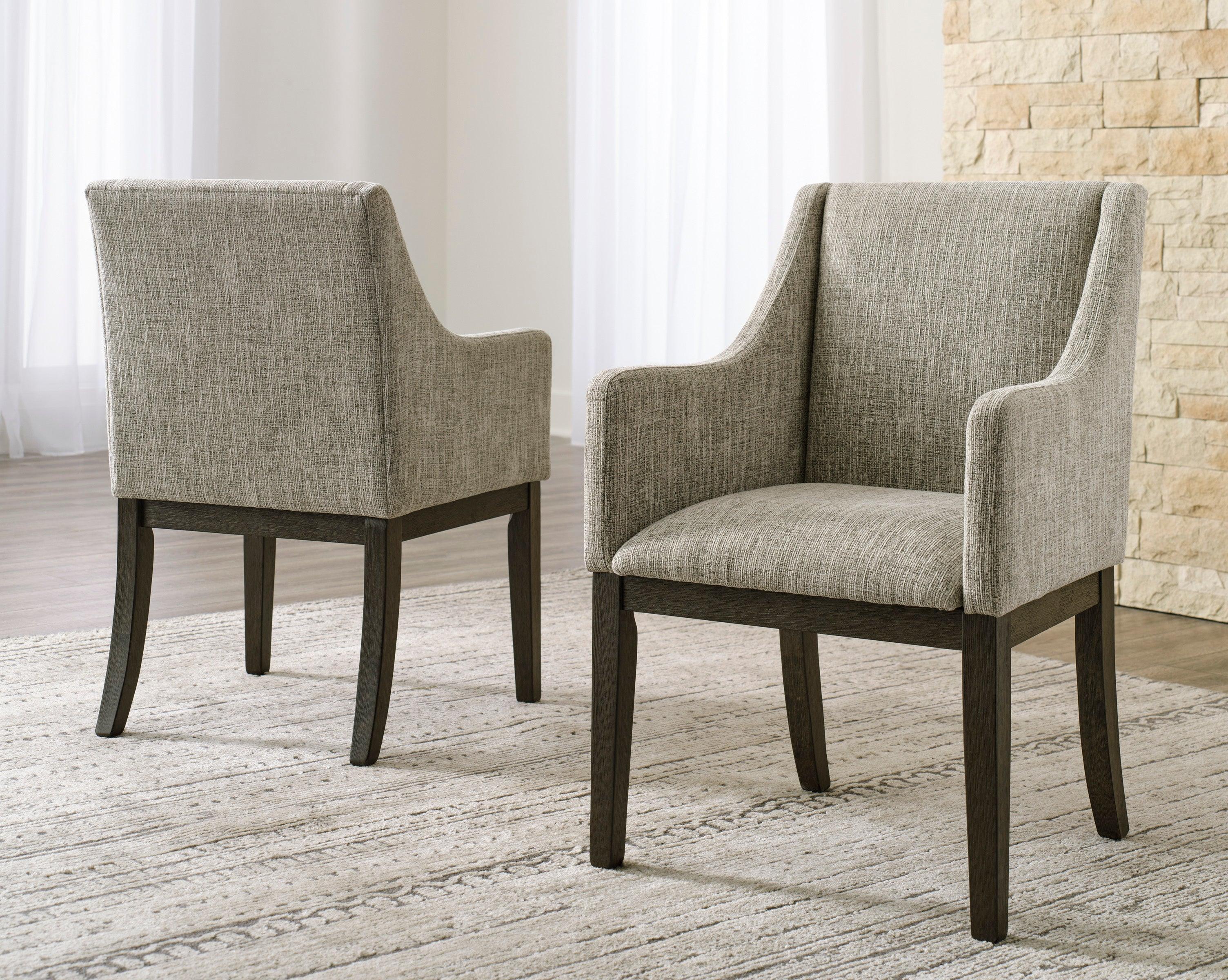 Burkhaus Dark Brown Extendable Upholstered Dining Set - Image 3