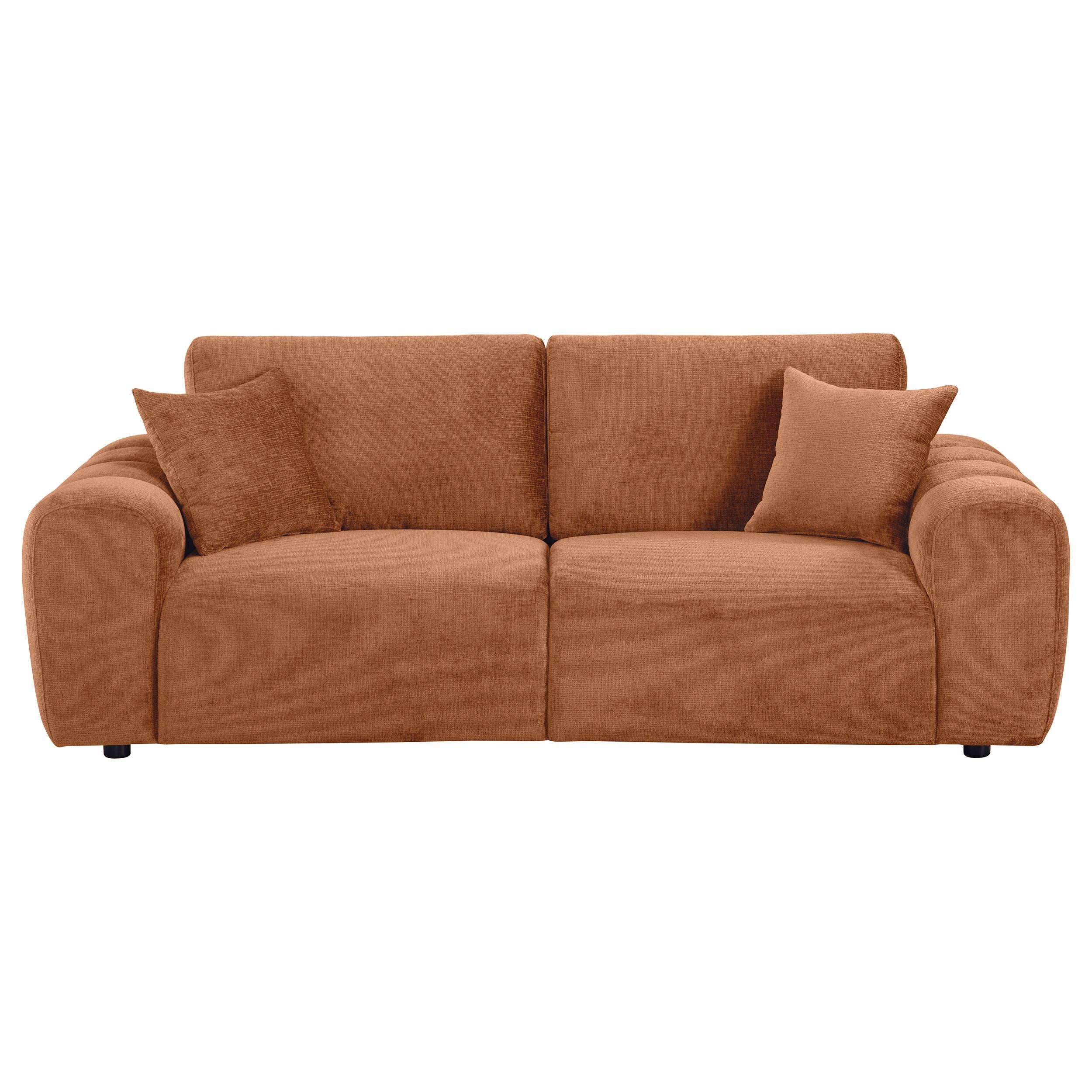 Burnett Chenille Upholstered Wide Arm Sofa Burnt Orange - Image 2