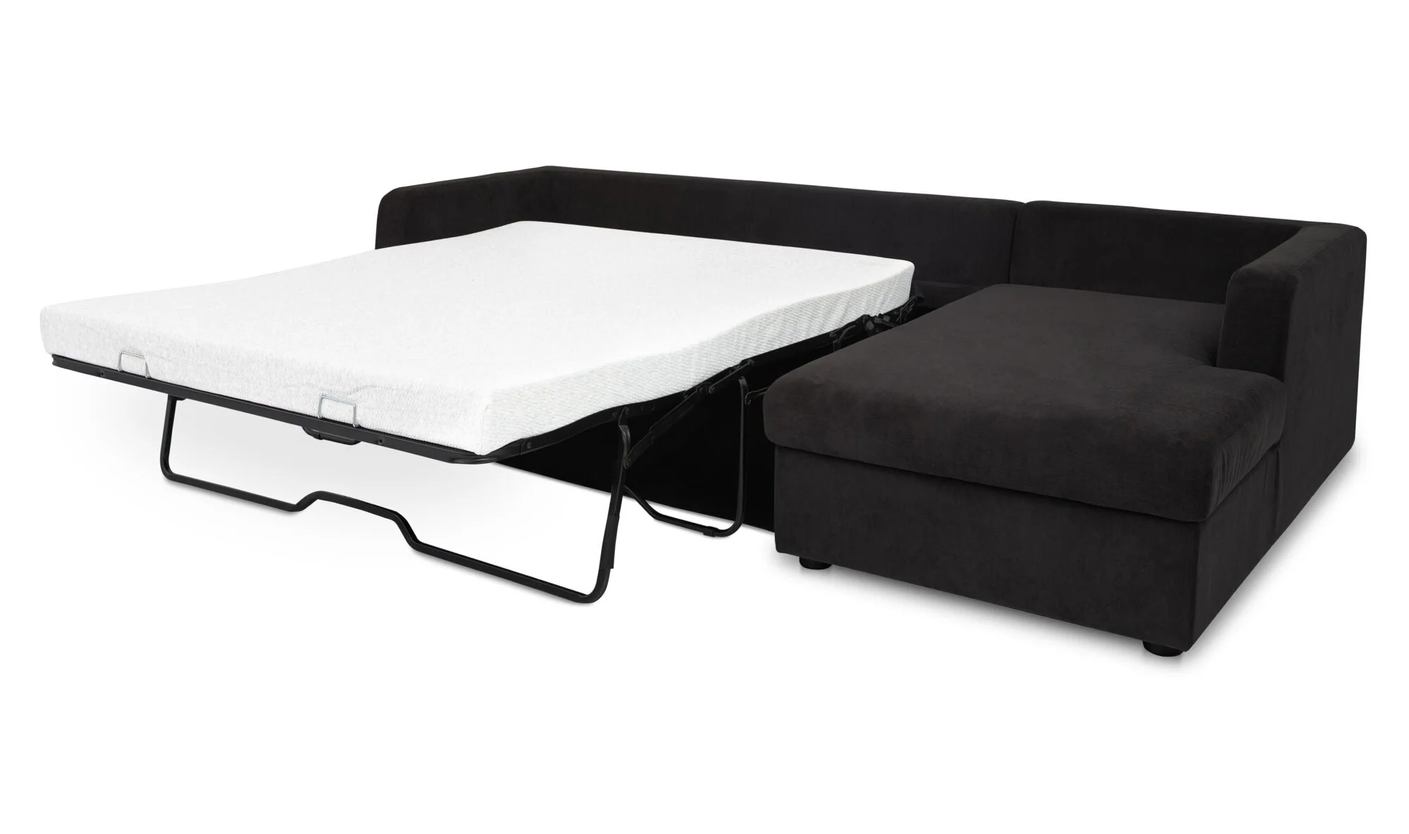 Burrow Sleeper Sectional With Storage Chaise Black - Image 2