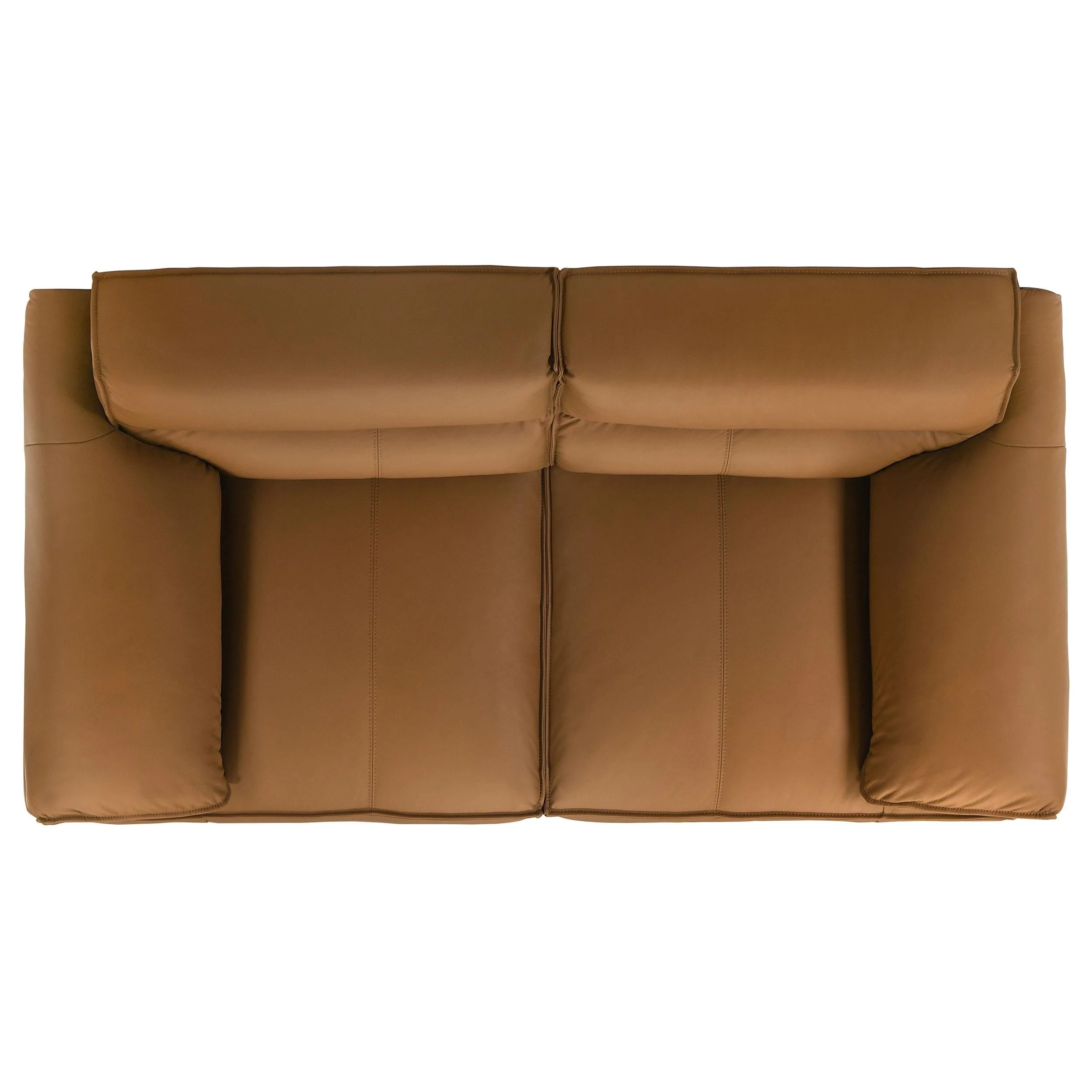 Buxton Orange 2-Piece Leather Upholstered Sofa Living Room Set - Image 11