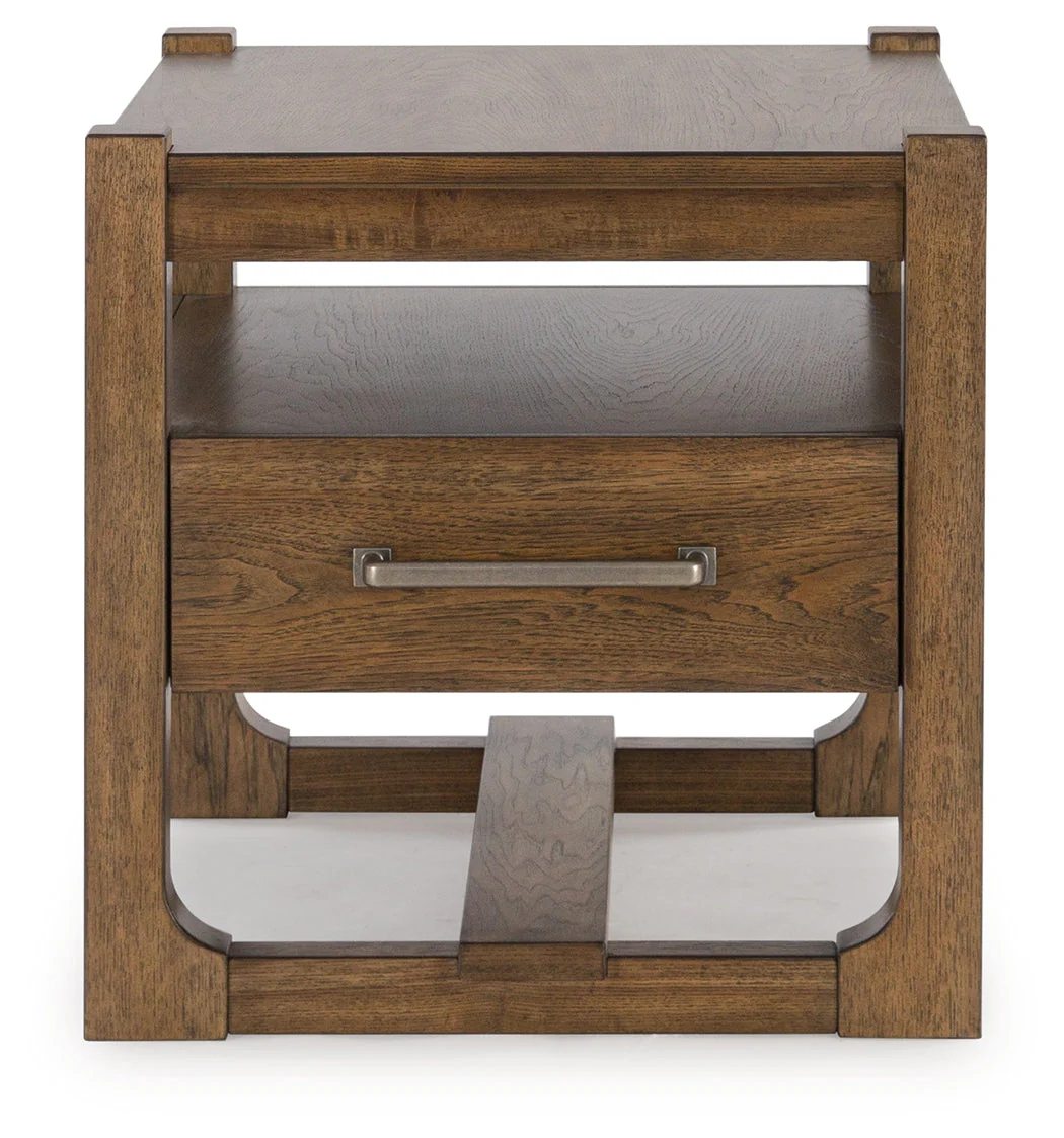 Cabalynn Coffee Table with 1 End Table in Light Brown - Image 10