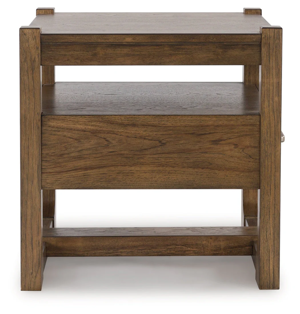 Cabalynn Coffee Table with 1 End Table in Light Brown - Image 11