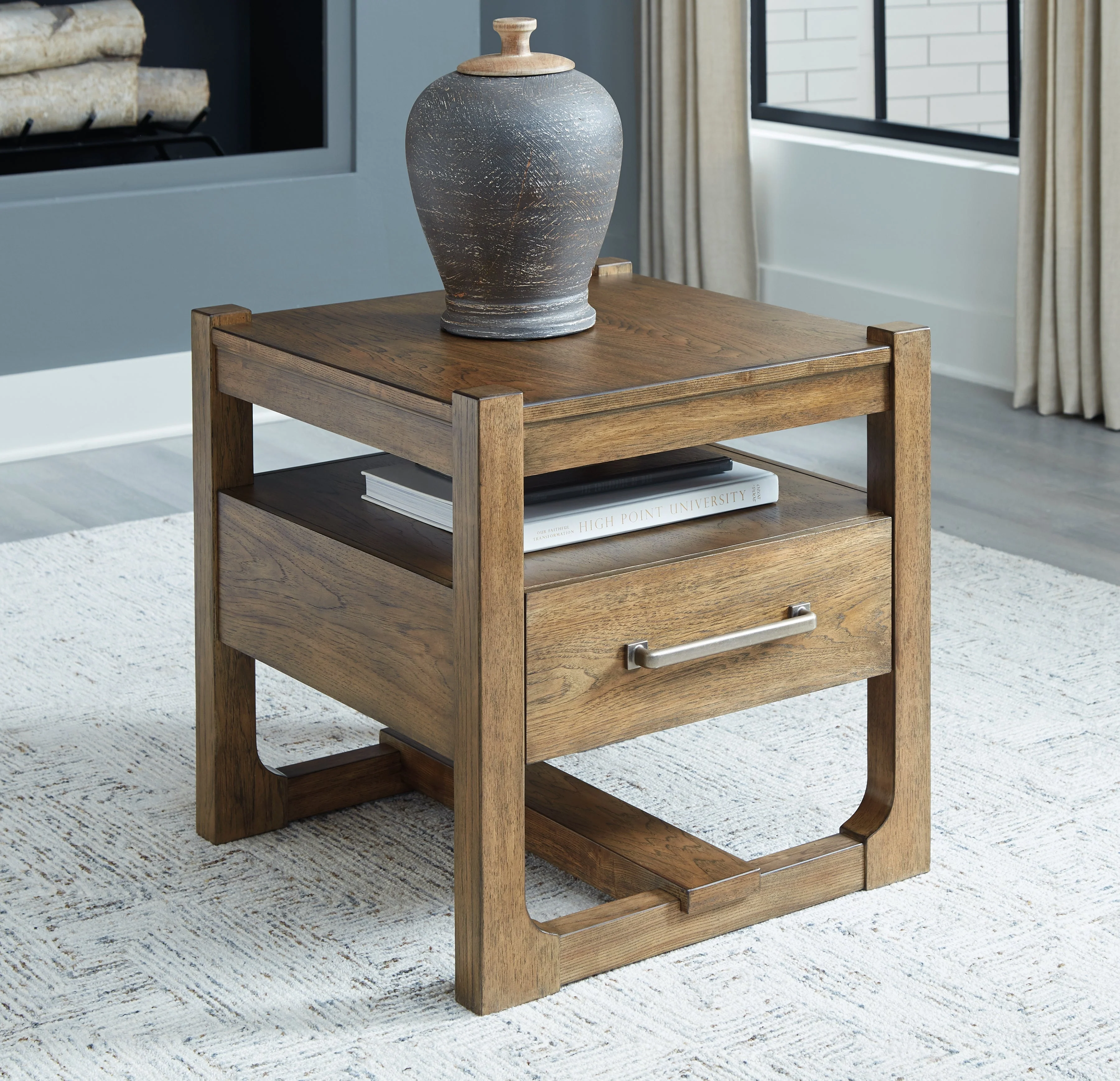 Cabalynn Coffee Table with 1 End Table in Light Brown - Image 16