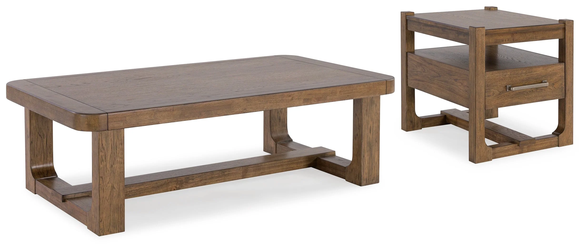 Cabalynn Coffee Table with 1 End Table in Light Brown - Image 19