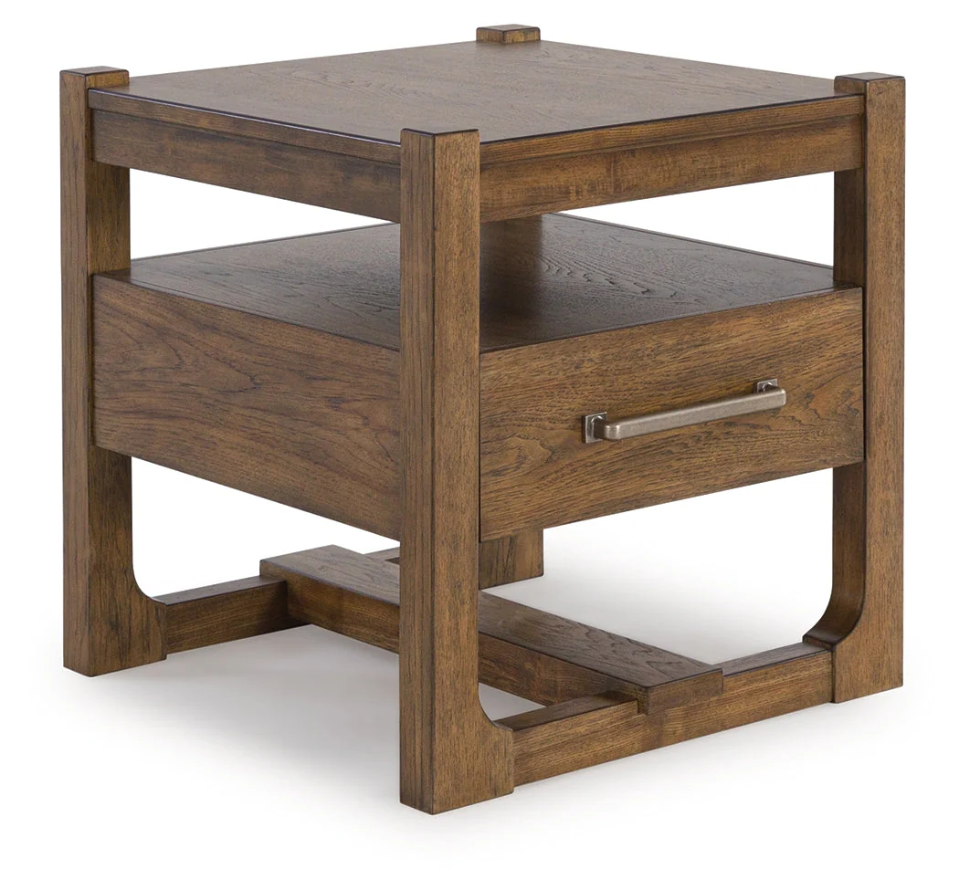 Cabalynn Coffee Table with 1 End Table in Light Brown - Image 6