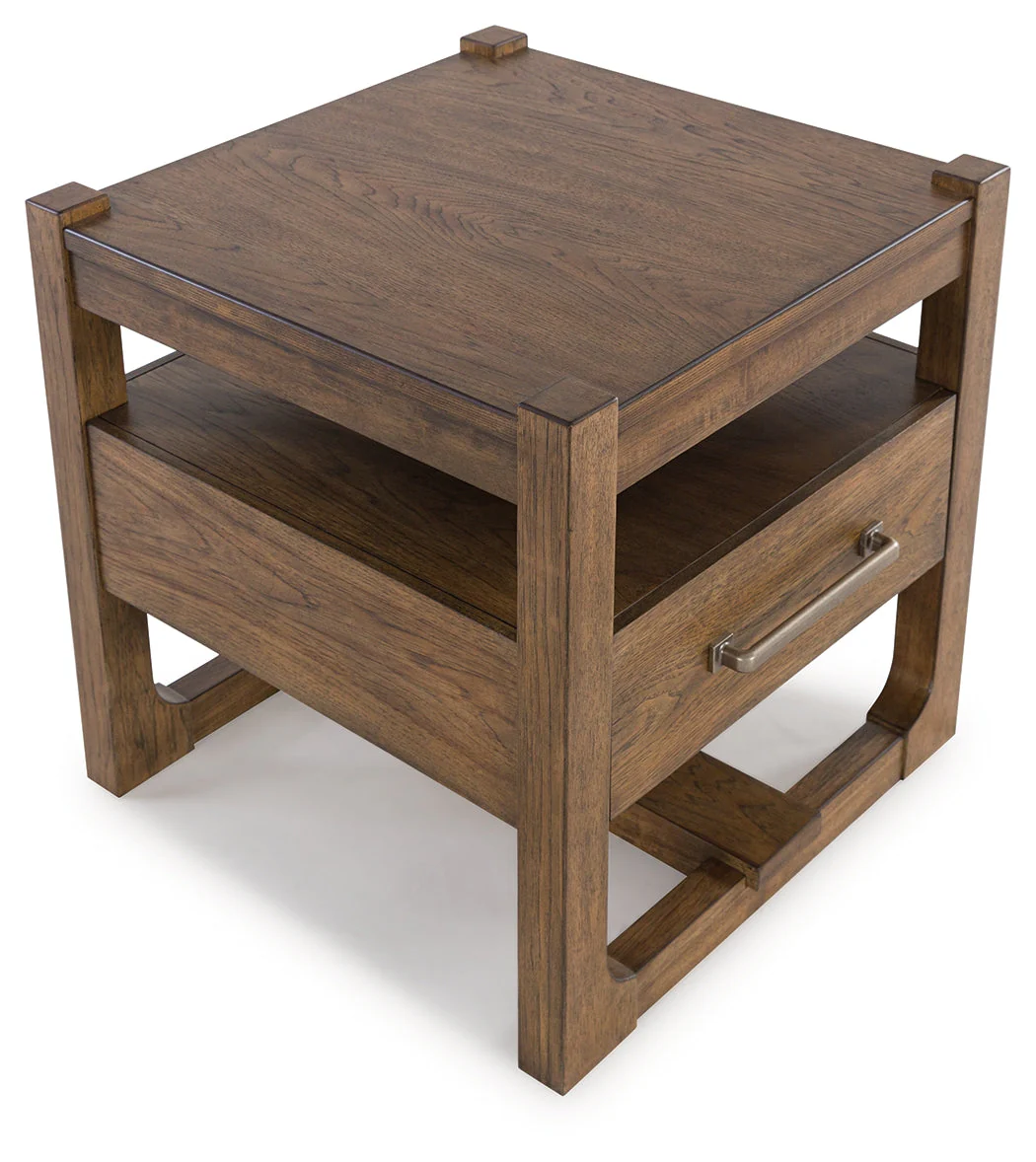 Cabalynn Coffee Table with 1 End Table in Light Brown - Image 7