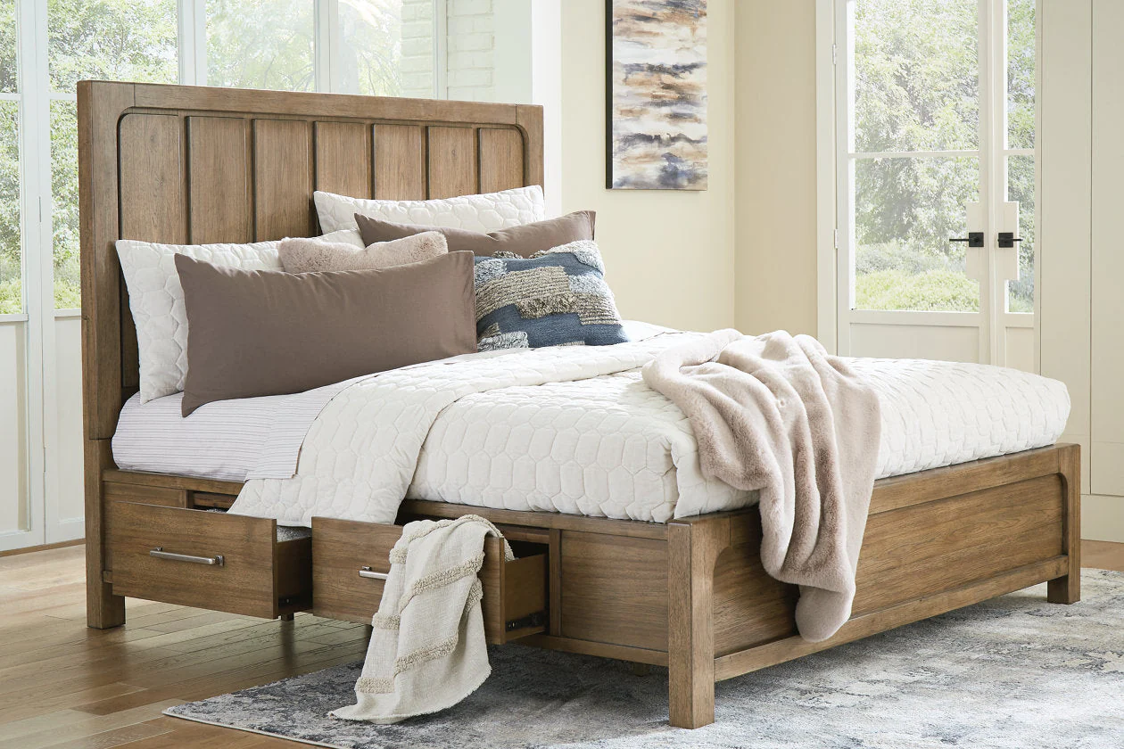 Cabalynn Light Brown California King Storage Platform Bed - Image 10