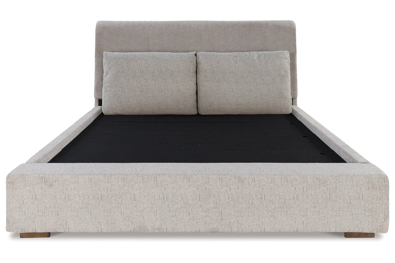Cabalynn Light Brown California King Upholstered Platform Bed - Image 5