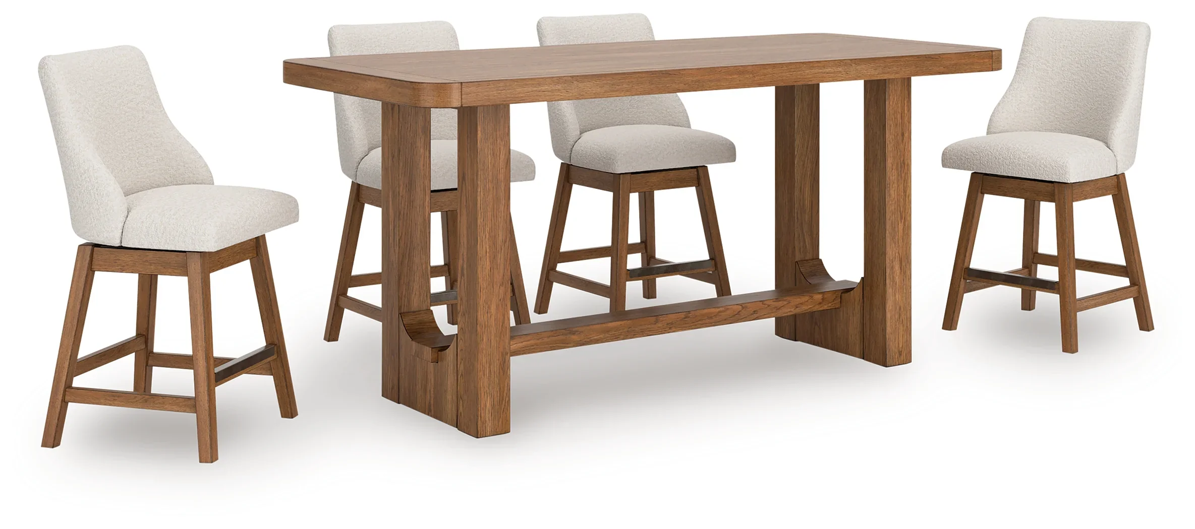 Cabalynn Light Brown Counter Height Dining Table and 4 Barstools - Image 2