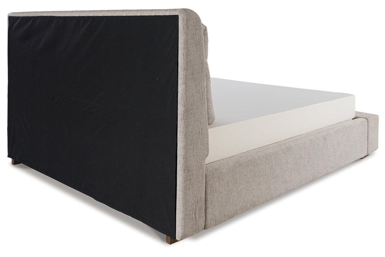 Cabalynn Light Brown King Upholstered Bed - Image 7