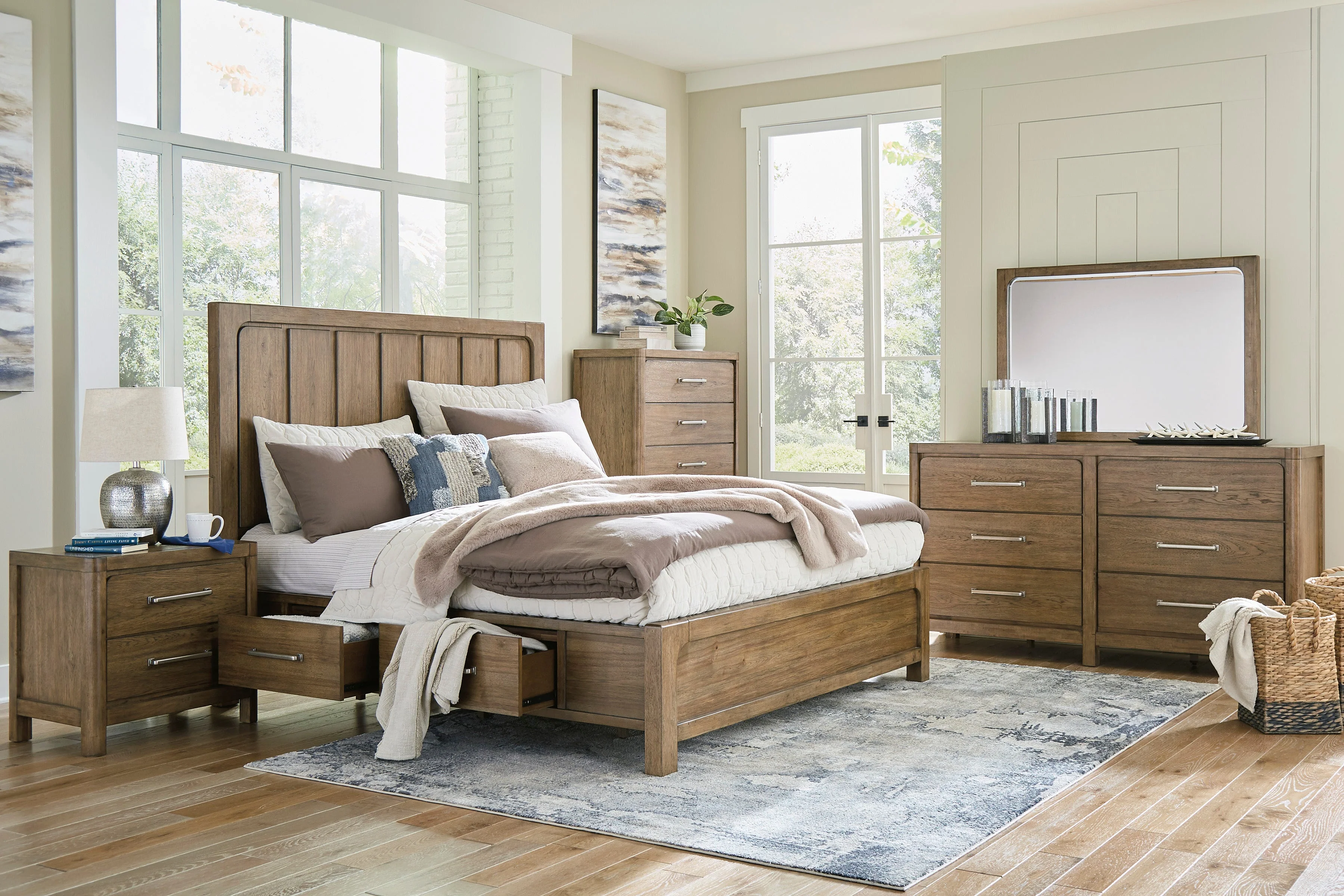 Cabalynn Light Brown Storage Platform Bedroom Set - Image 20