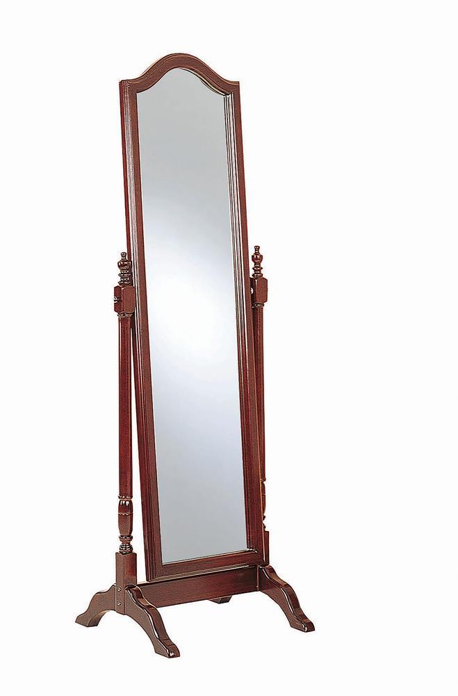 Cabot Merlot Rectangular Cheval Mirror with Arched Top - Image 2
