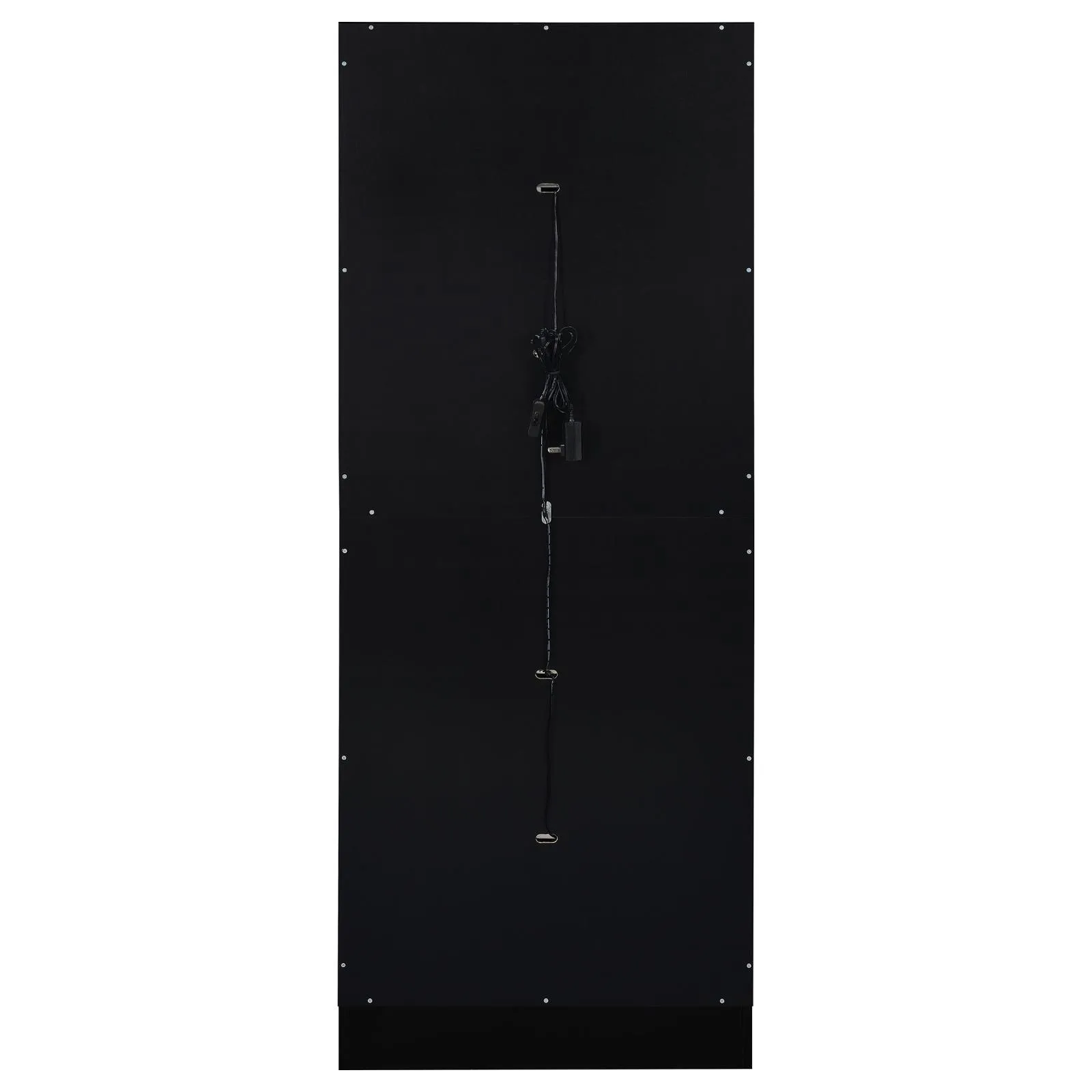 Cabra Display Case Curio Cabinet with Glass Shelves and LED Lighting Black High Gloss - Image 9