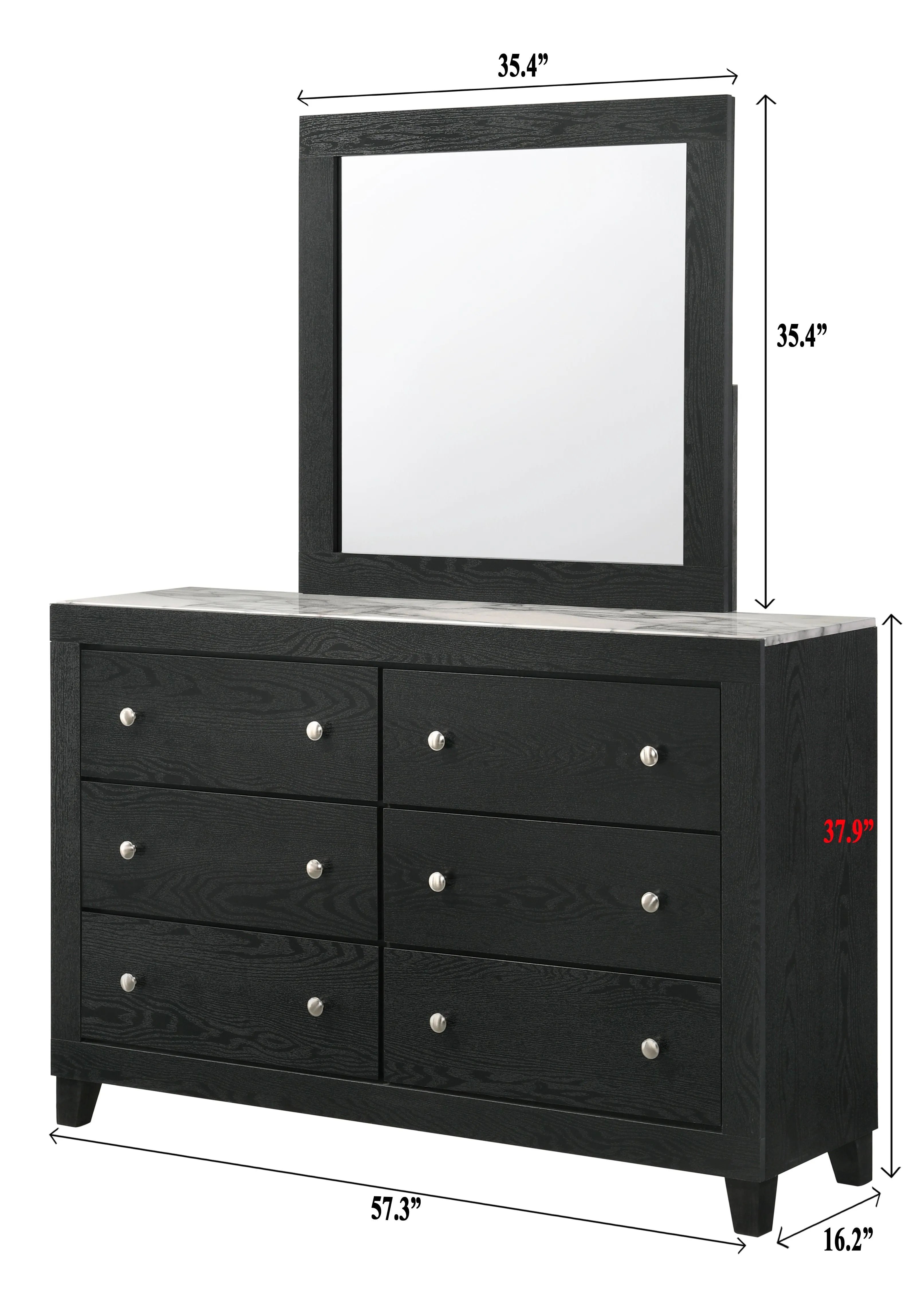 Cadence Black LED Panel Bedroom Set - Image 12