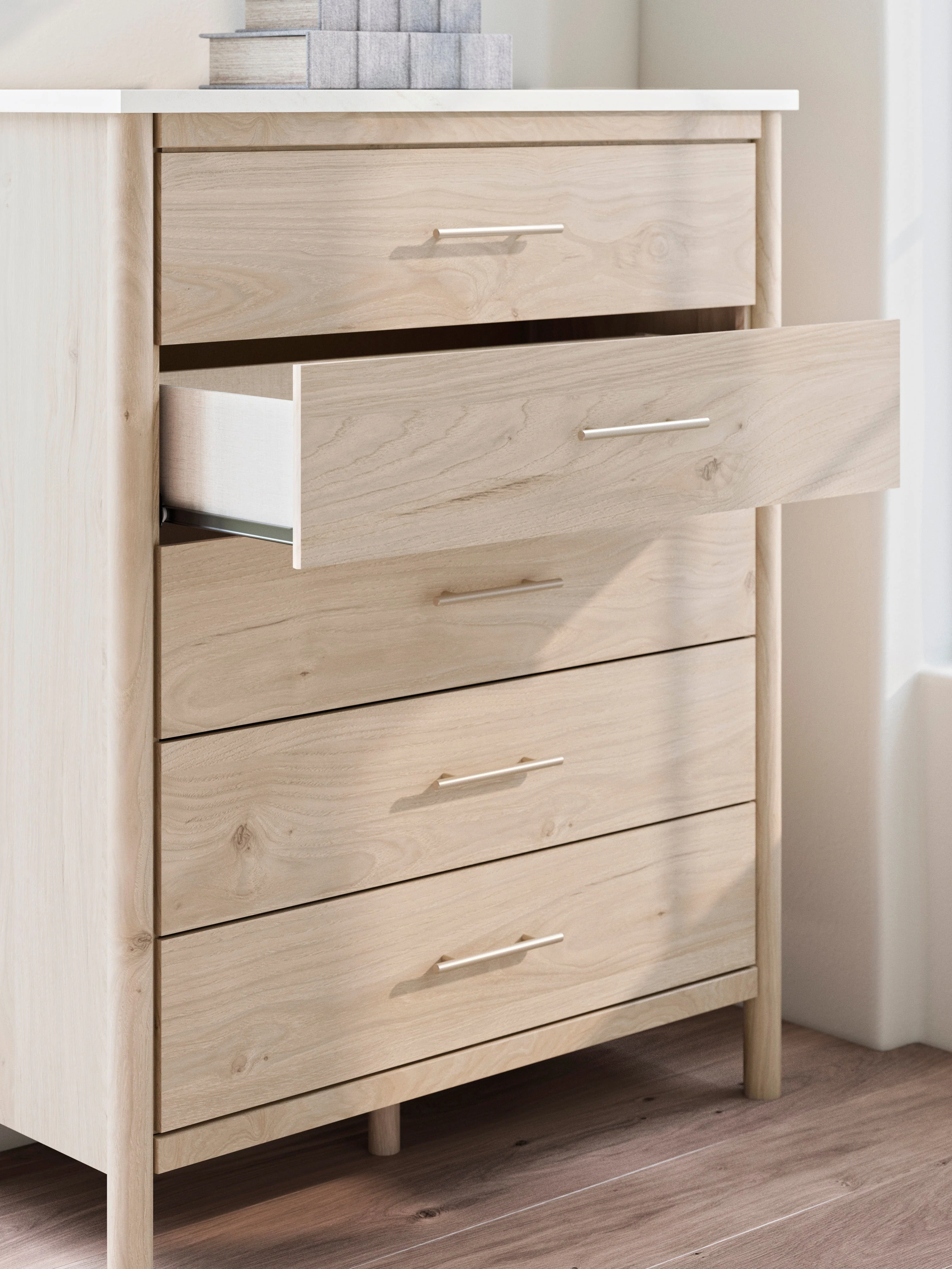 Cadmori Tan/Beige Upholstered Platform Bedroom Set - Image 15