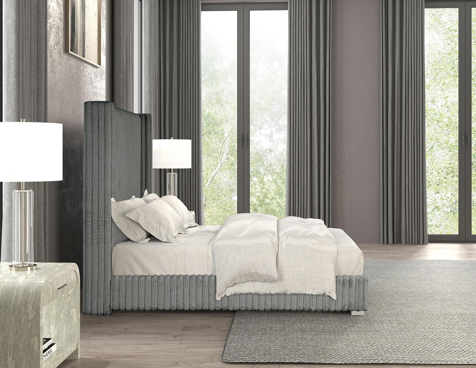 Cadwell Gray King Upholstered Platform Bed - Image 2