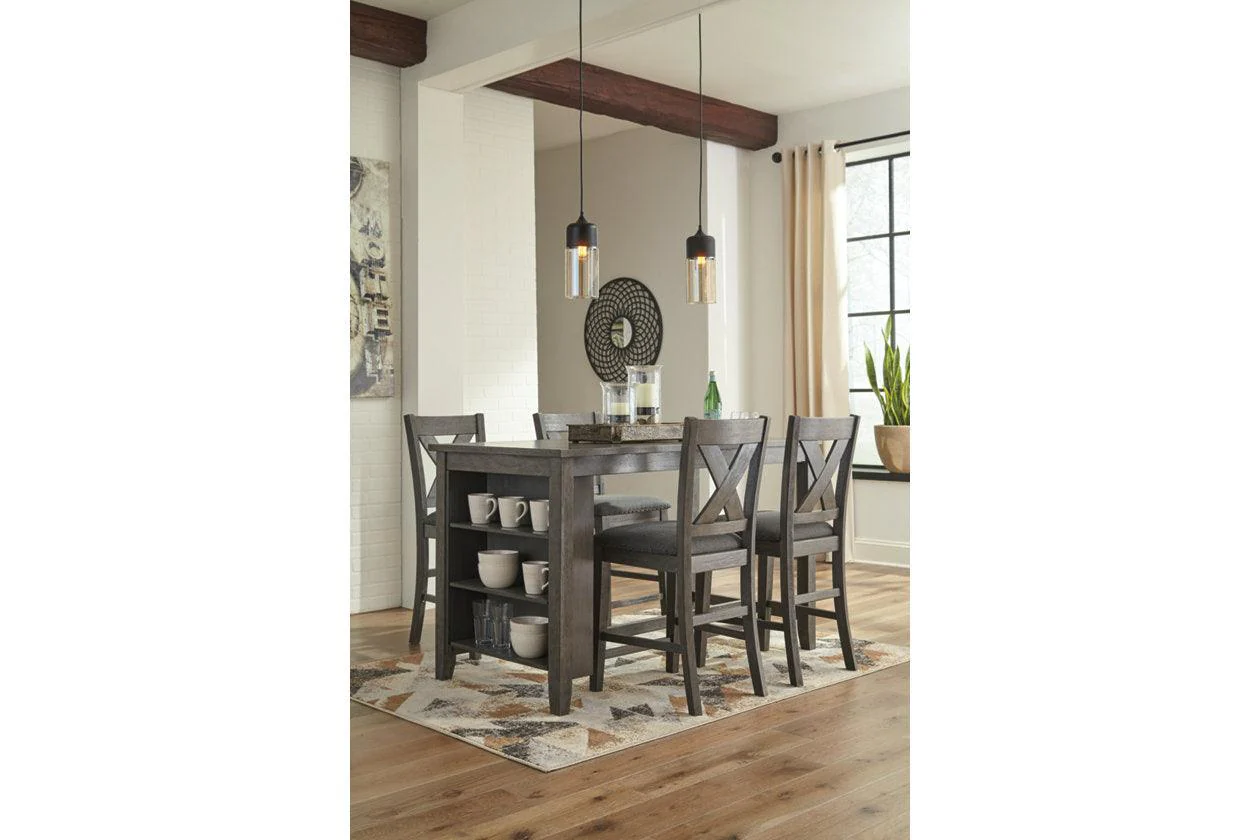Caitbrook Gray Counter Height Upholstered Barstool, Set of 2 - Image 5