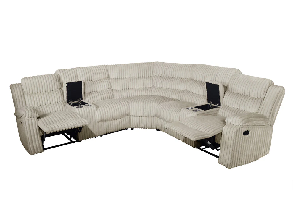Calantha Cream Manual Reclining Sectional - Image 2