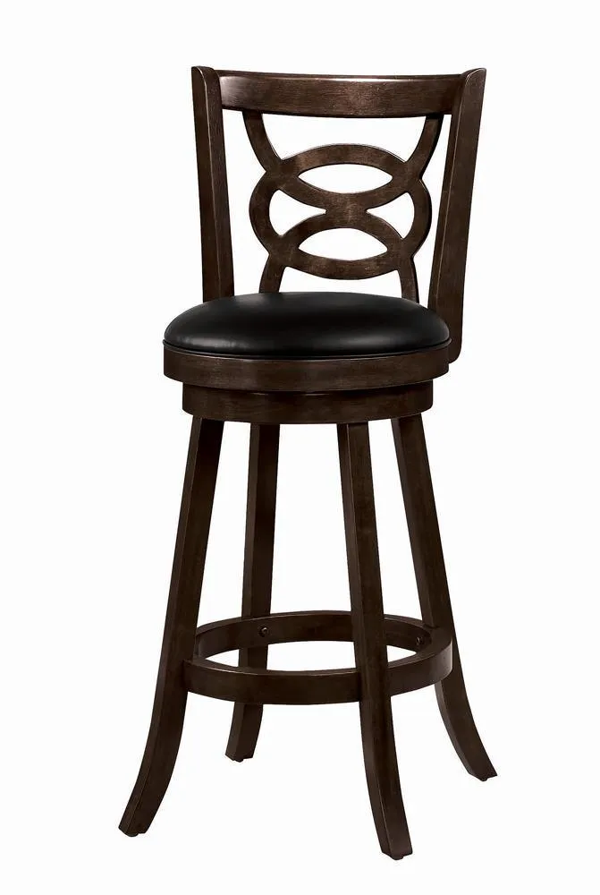 Calecita Cappuccino Swivel Bar Stools with Upholstered Seat, Set of 2 - Image 2