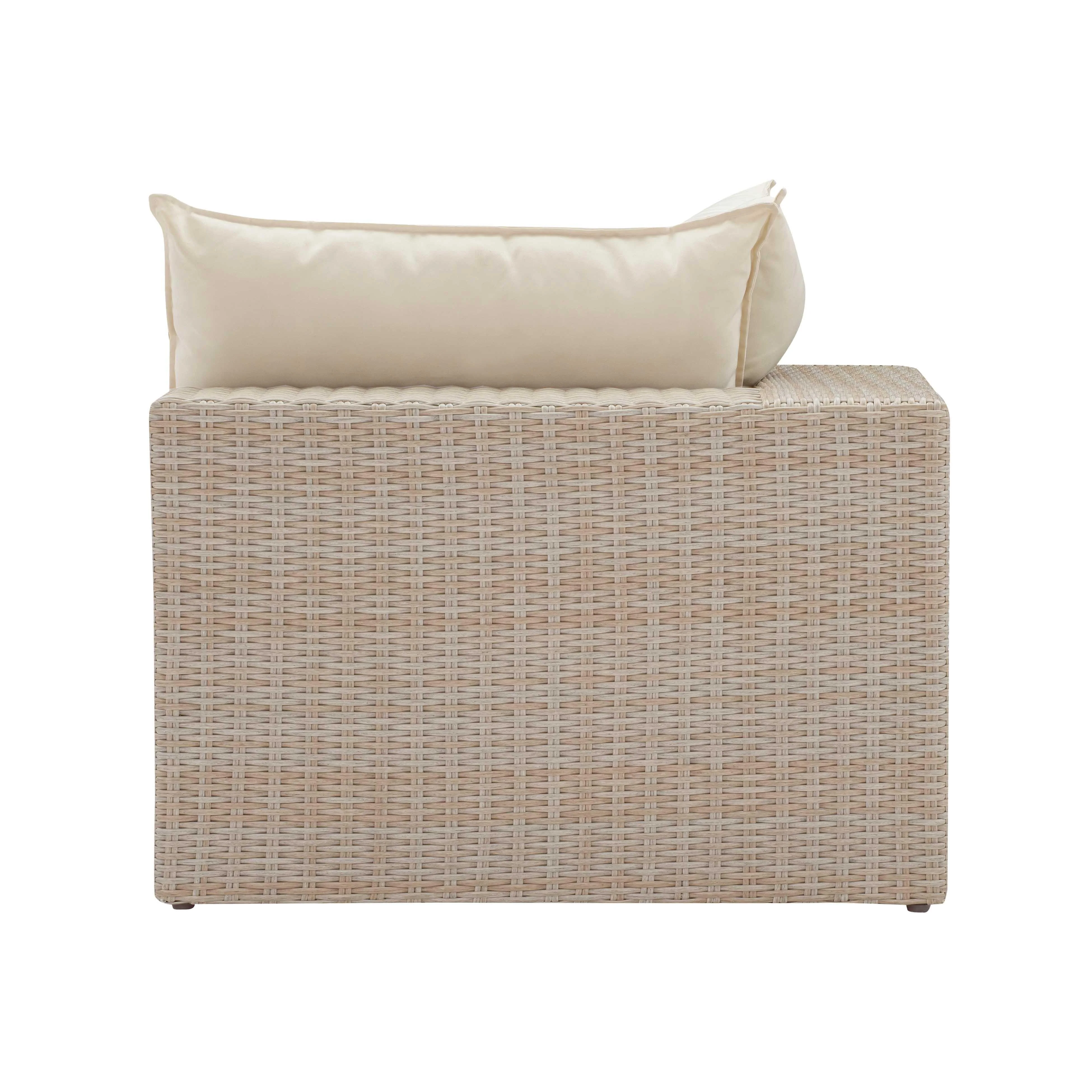 Cali Natural Wicker Outdoor Corner Chair - Image 6