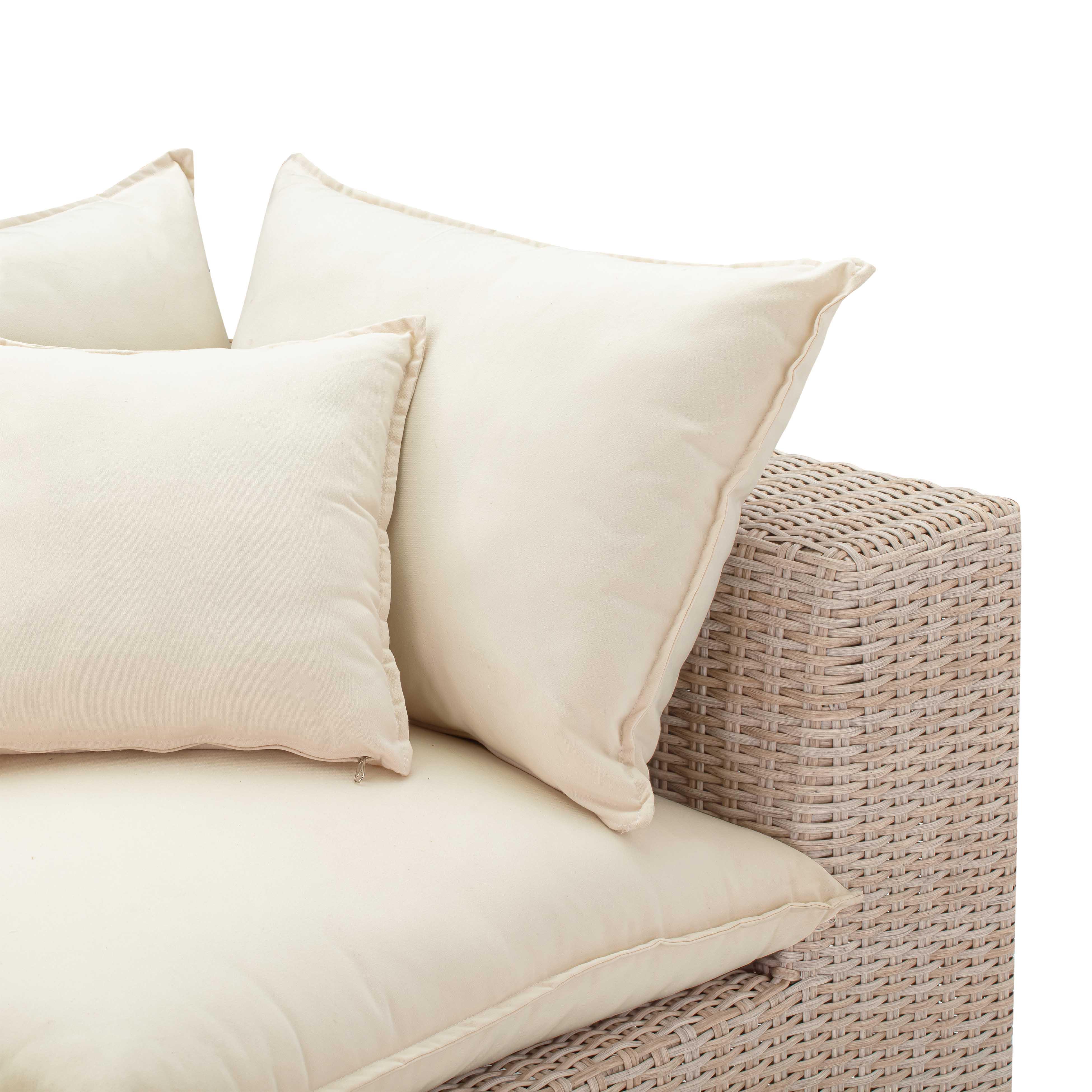 Cali Natural Wicker Outdoor Modular Loveseat - Image 3