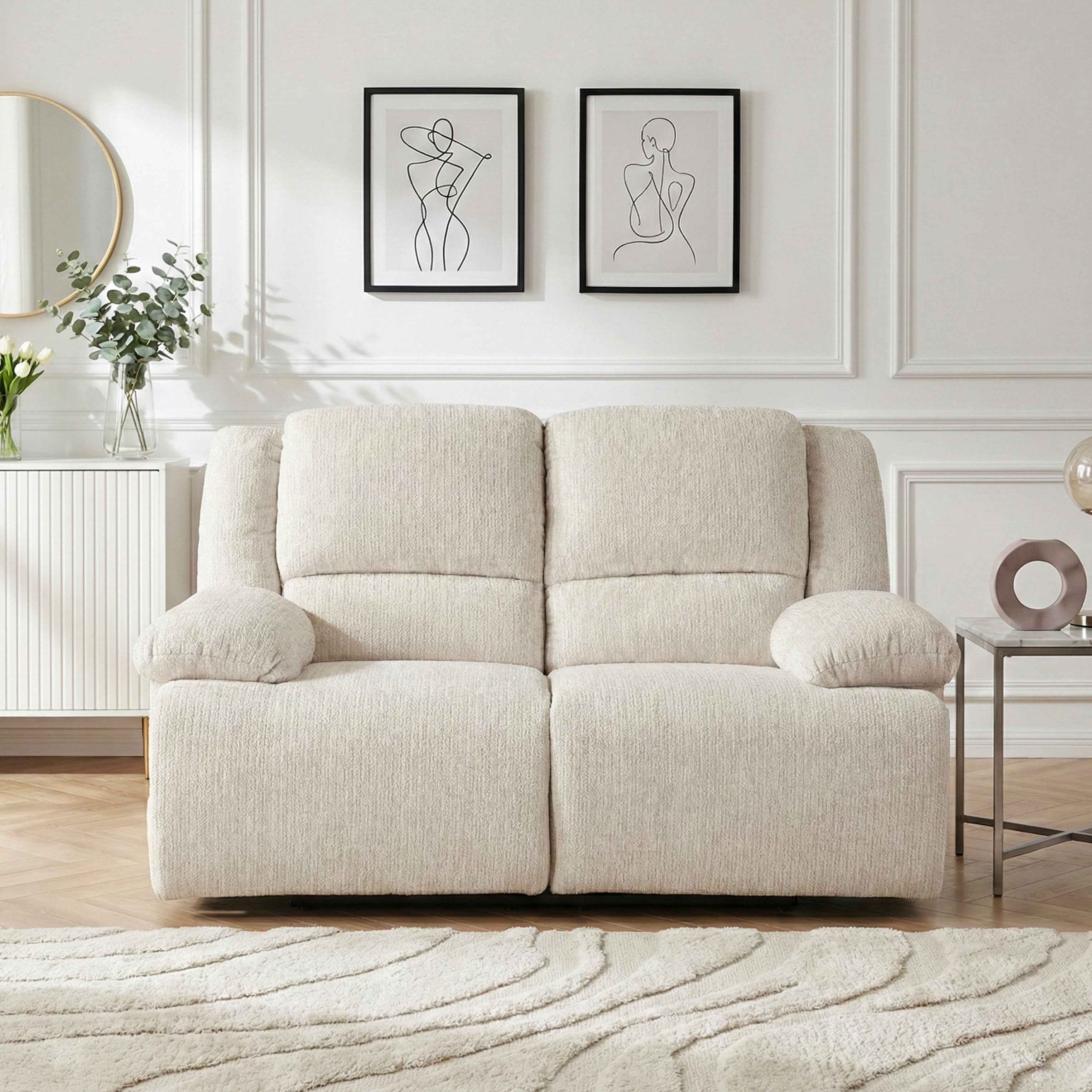 Caliber Beige 3-Piece Reclining Living Room Set - Image 22