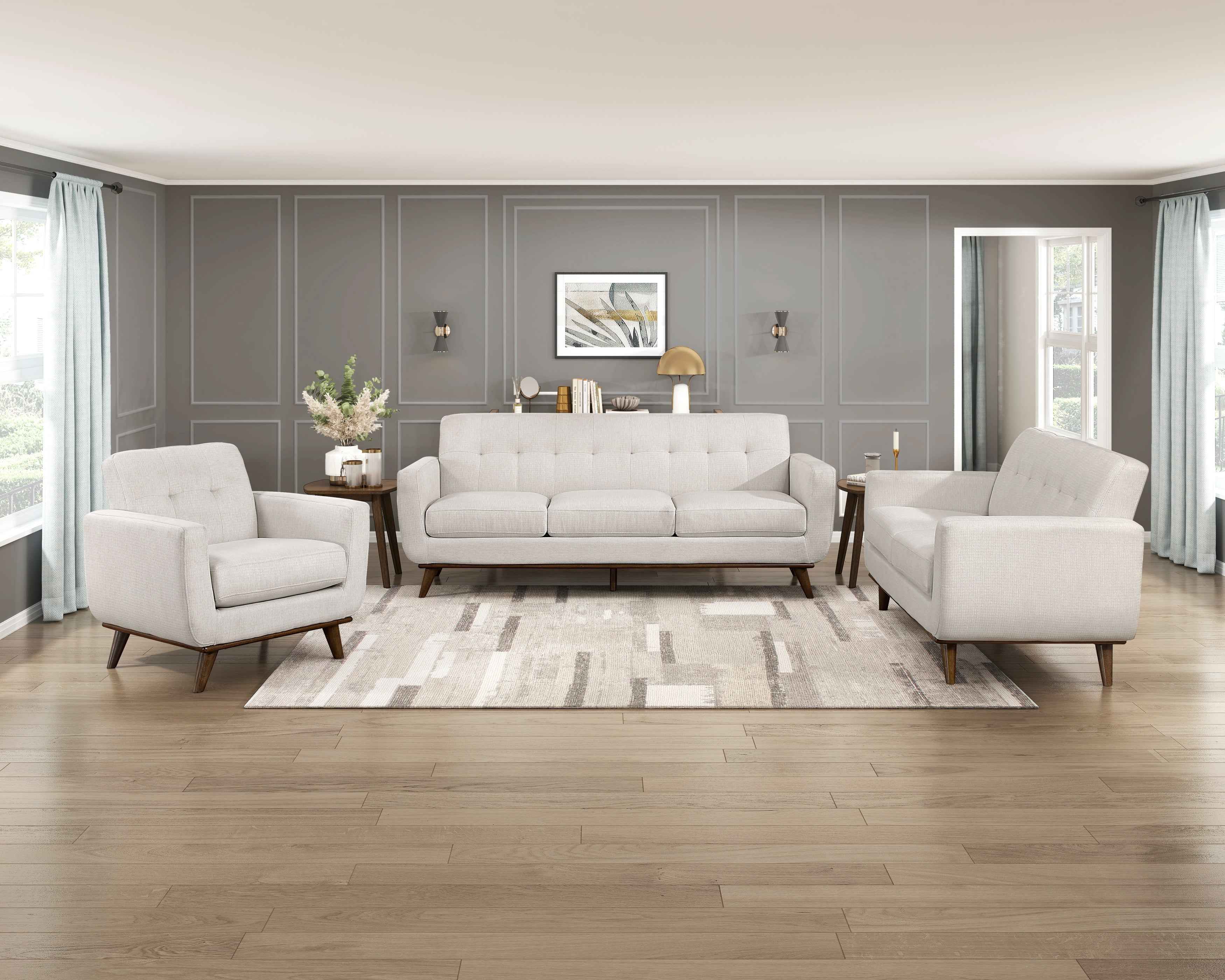 Caliber Beige Double Reclining Sofa - Image 22