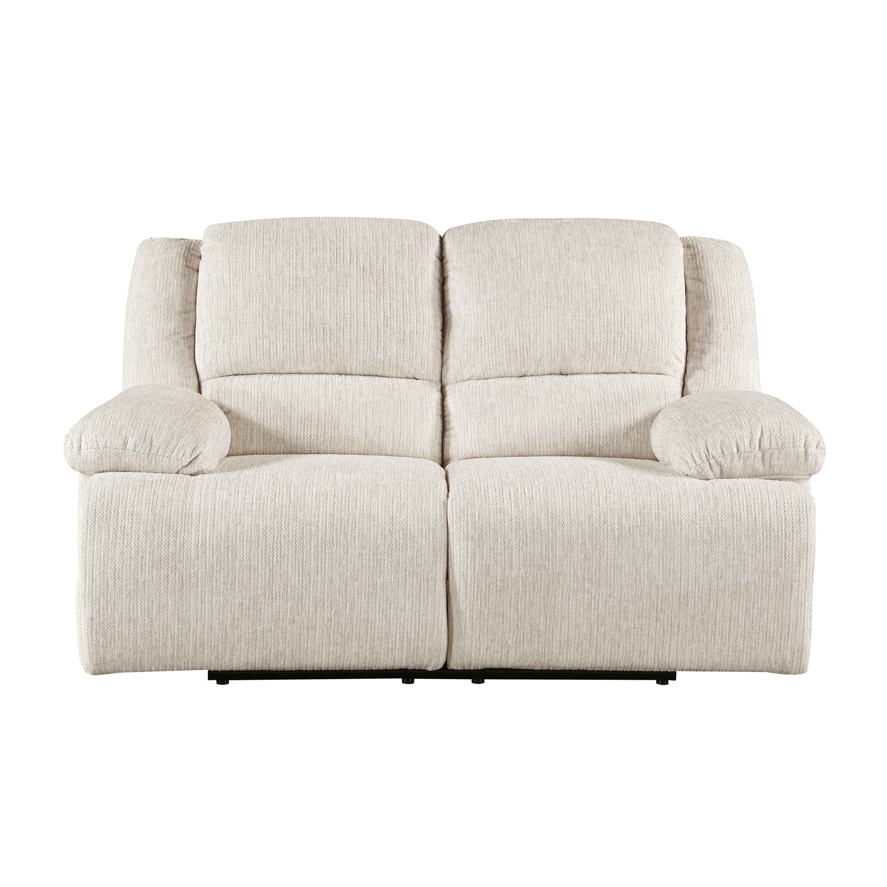 Caliber Beige Power Double Reclining Loveseat