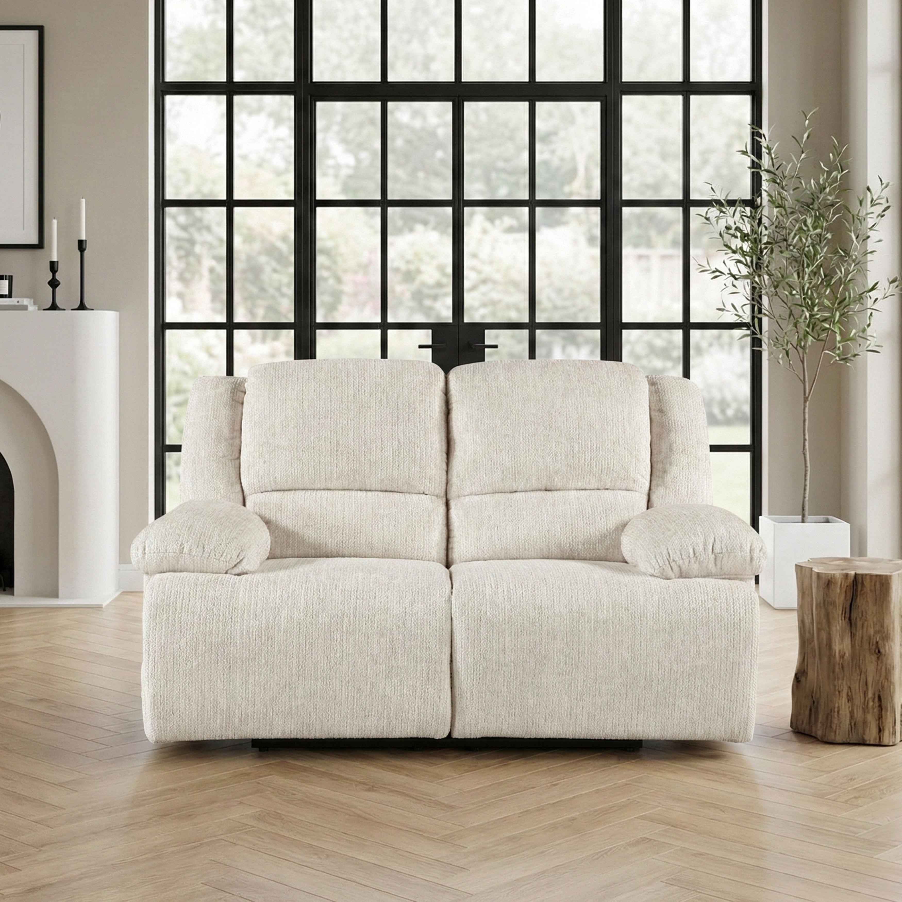 Caliber Beige Power Double Reclining Loveseat - Image 11